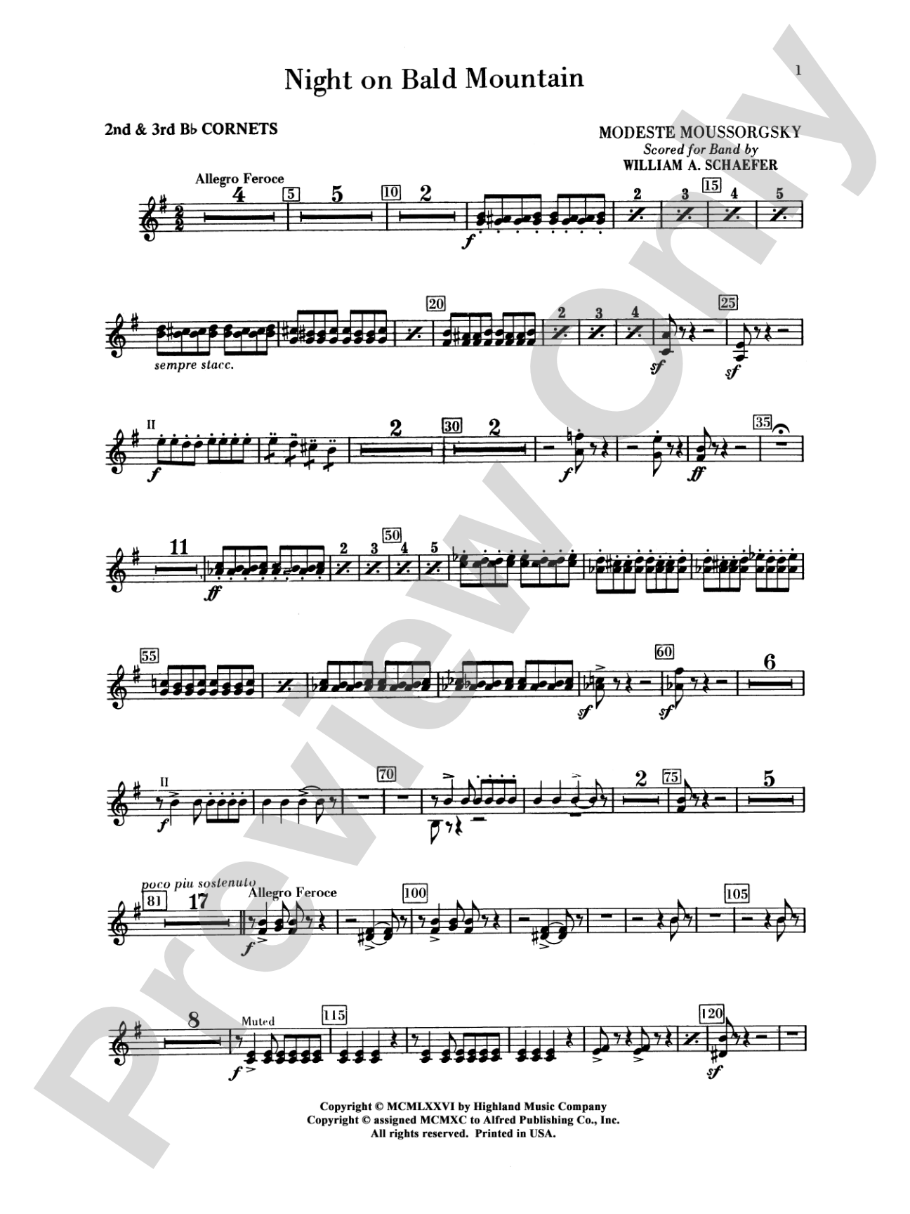 Night on Bald Mountain: 2nd B-flat Cornet