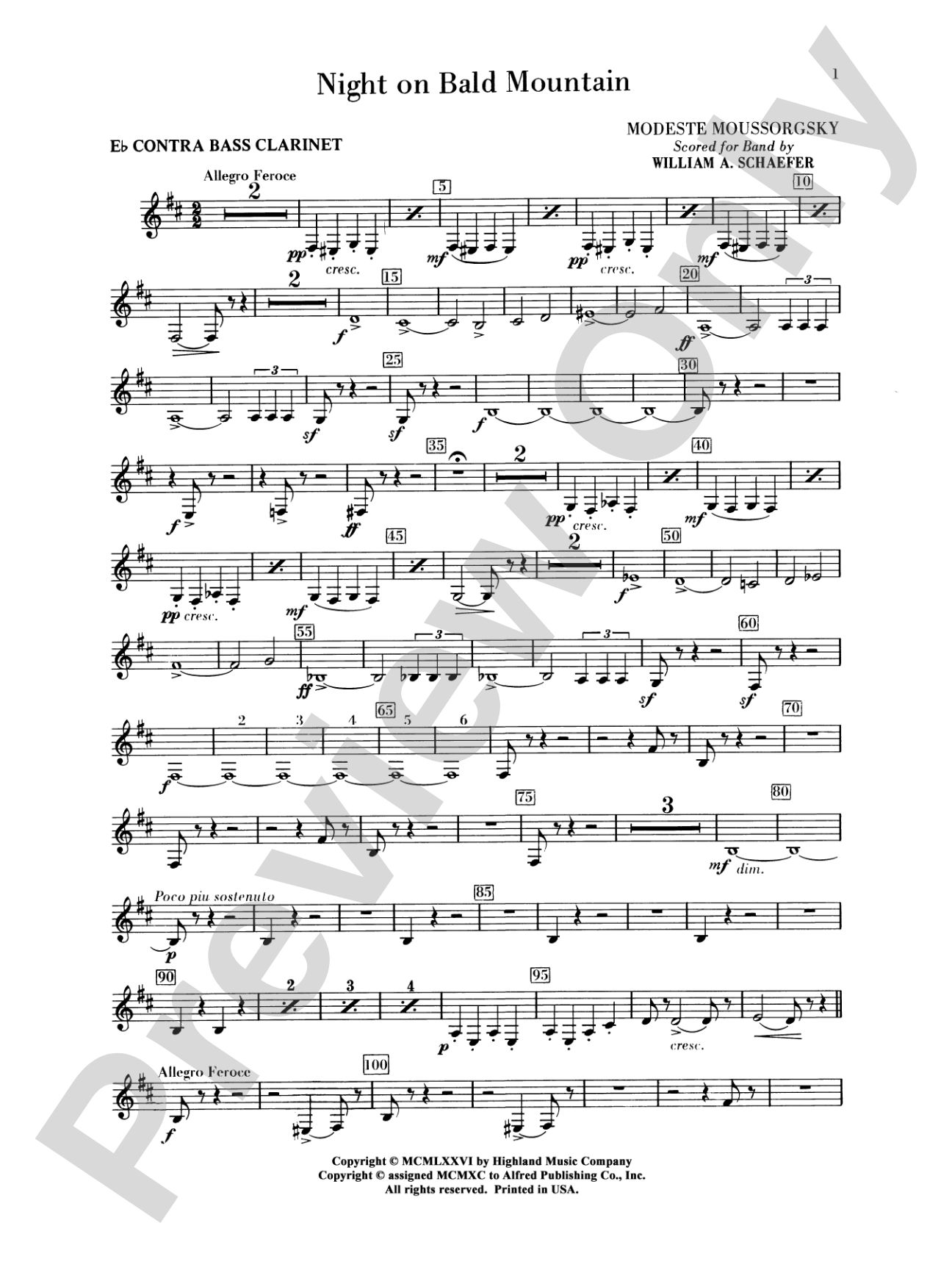 Night on Bald Mountain: E-flat Contrabass Clarinet