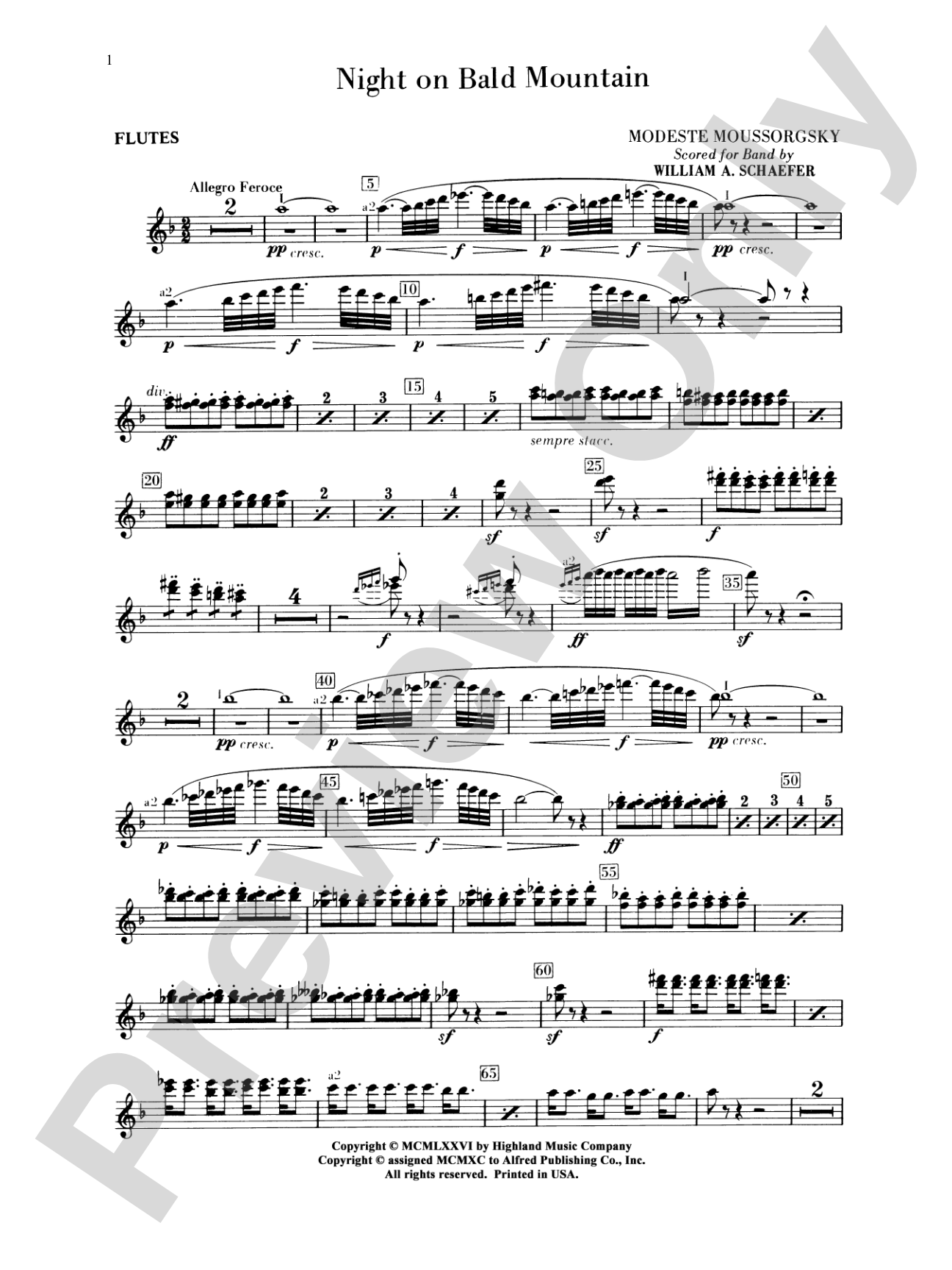 Night on Bald Mountain: Flute