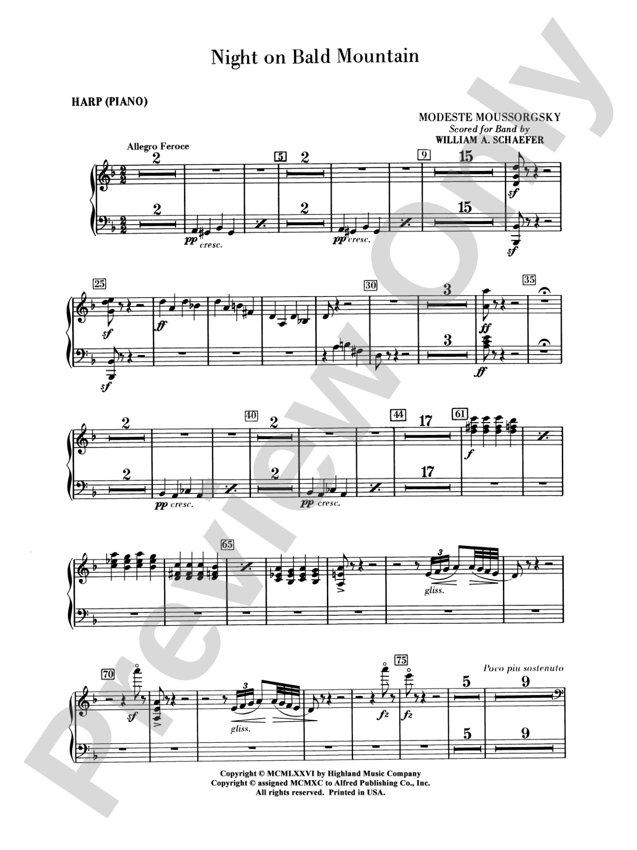 Night on Bald Mountain: Harp