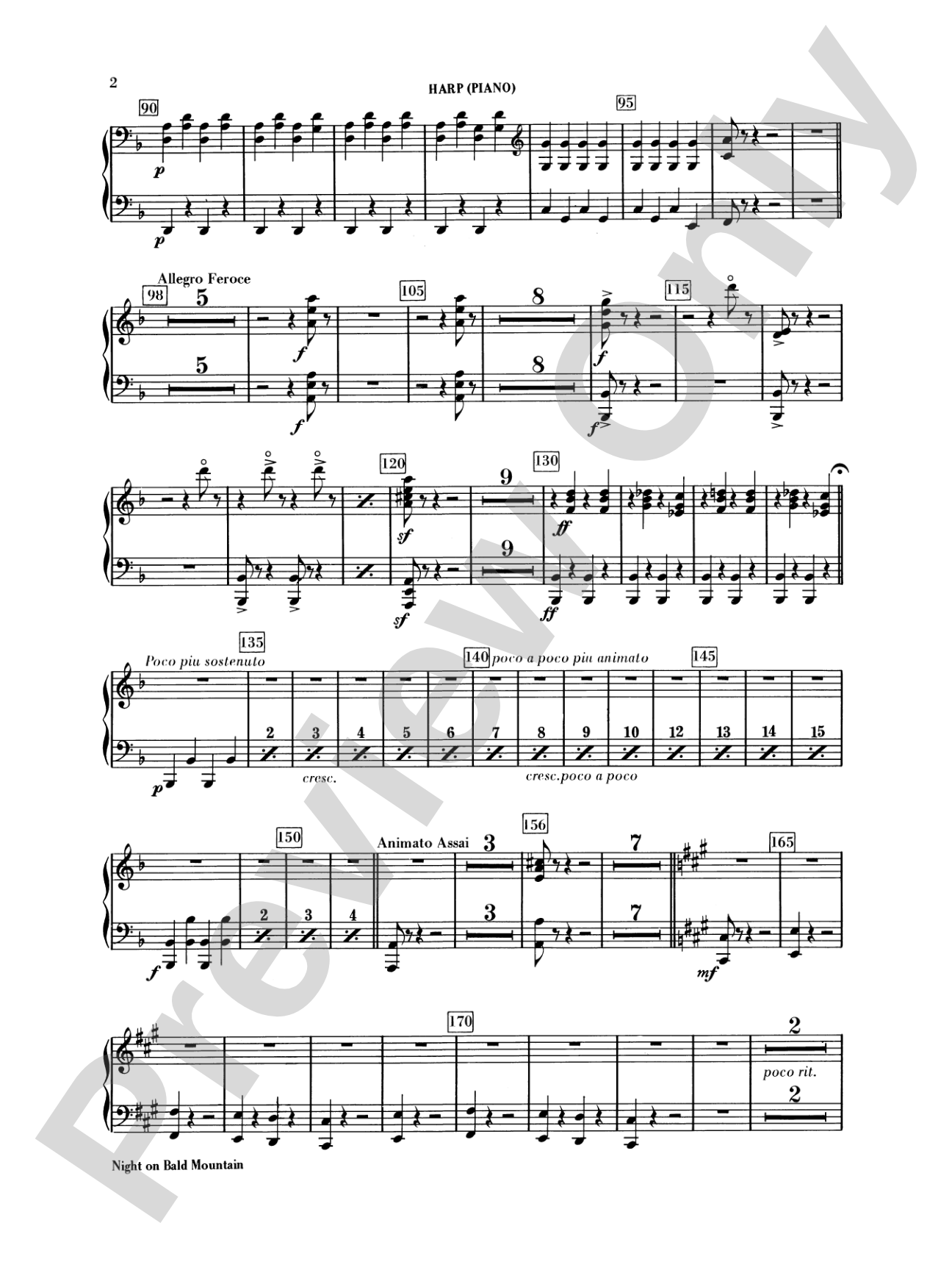 Night on Bald Mountain: Harp