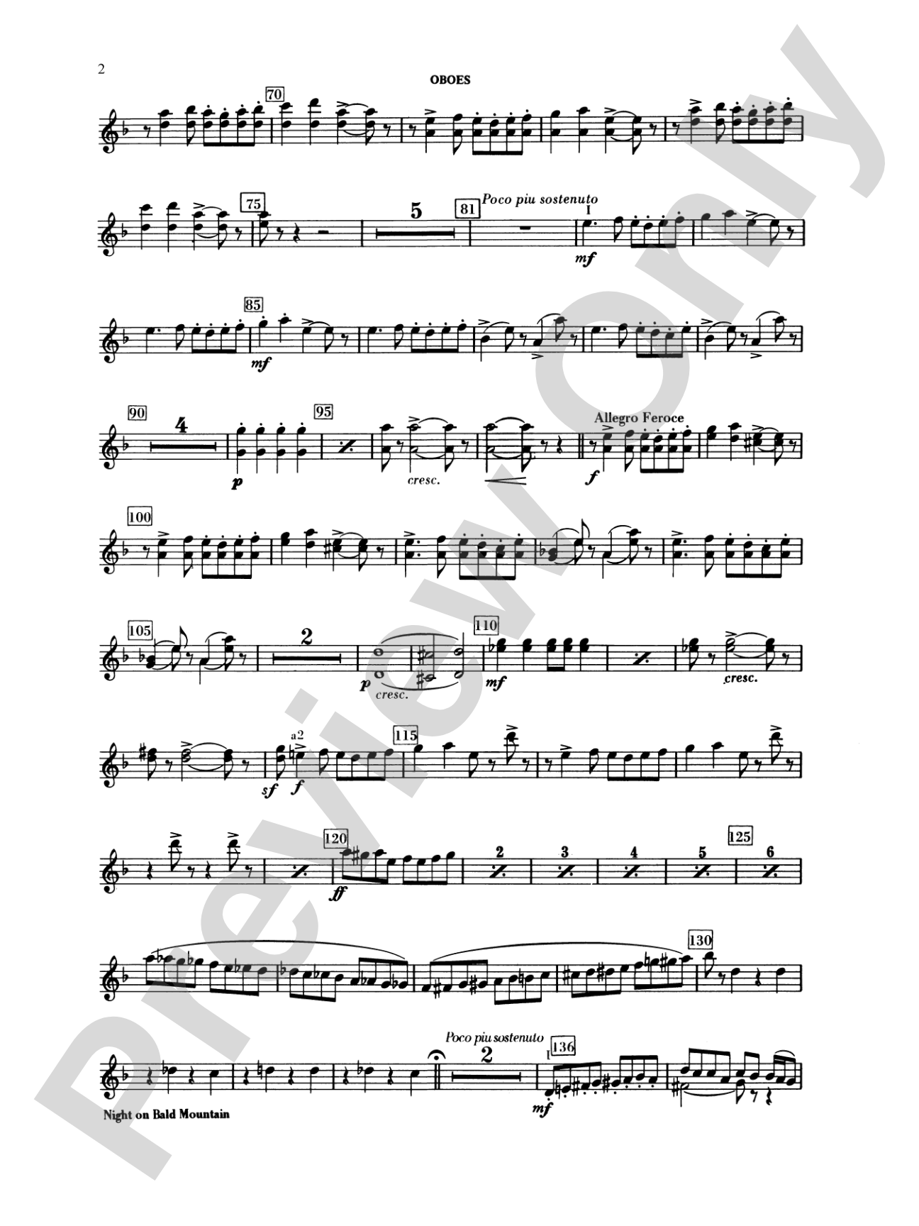 Night on Bald Mountain: Oboe