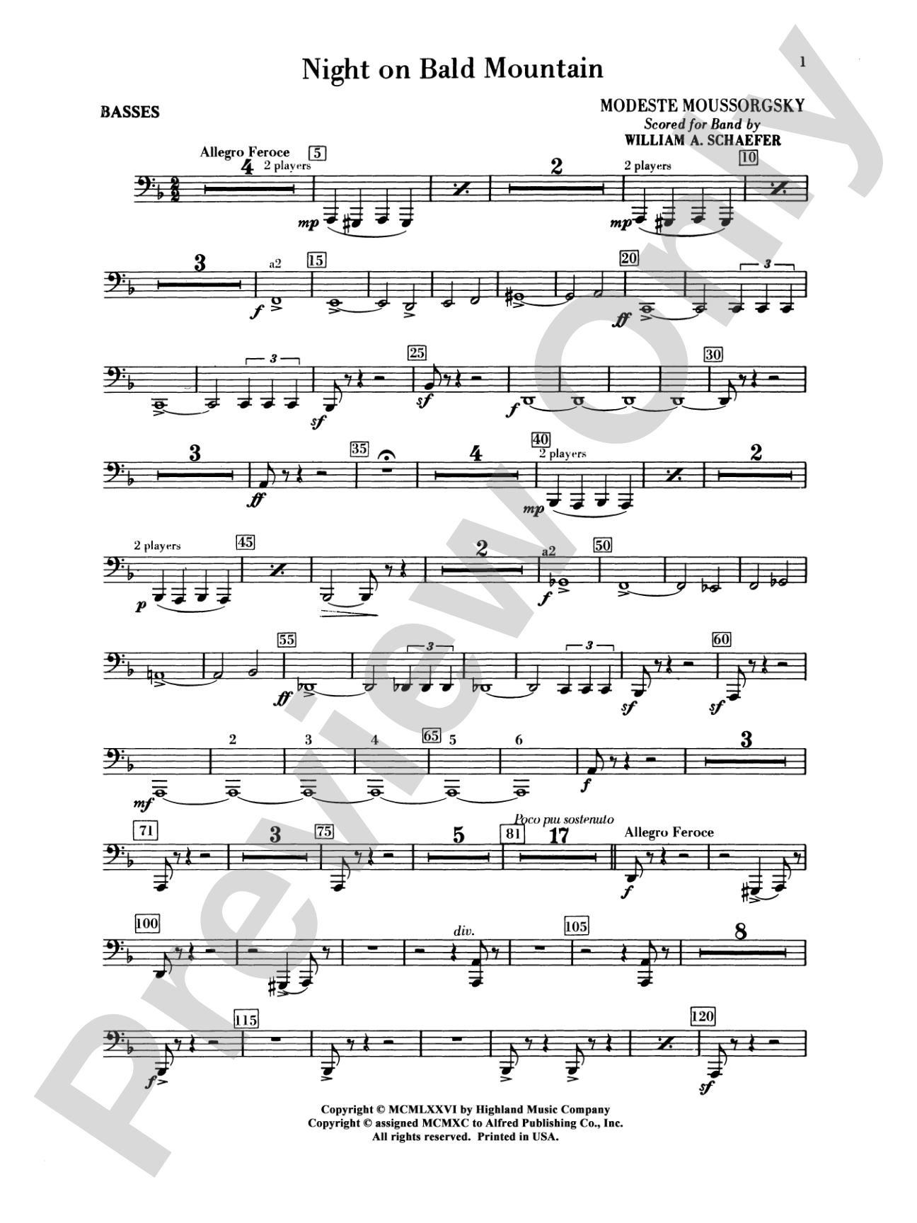 Night on Bald Mountain: String Bass
