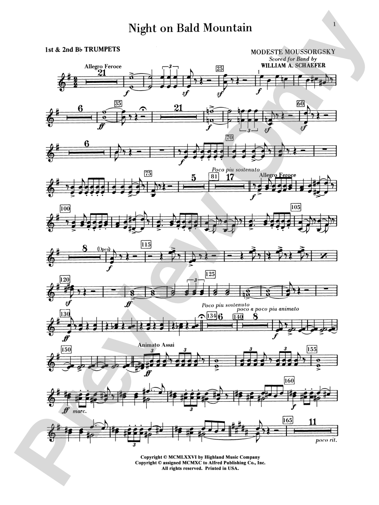 Night on Bald Mountain: 1st & 2nd B-flat Trumpets