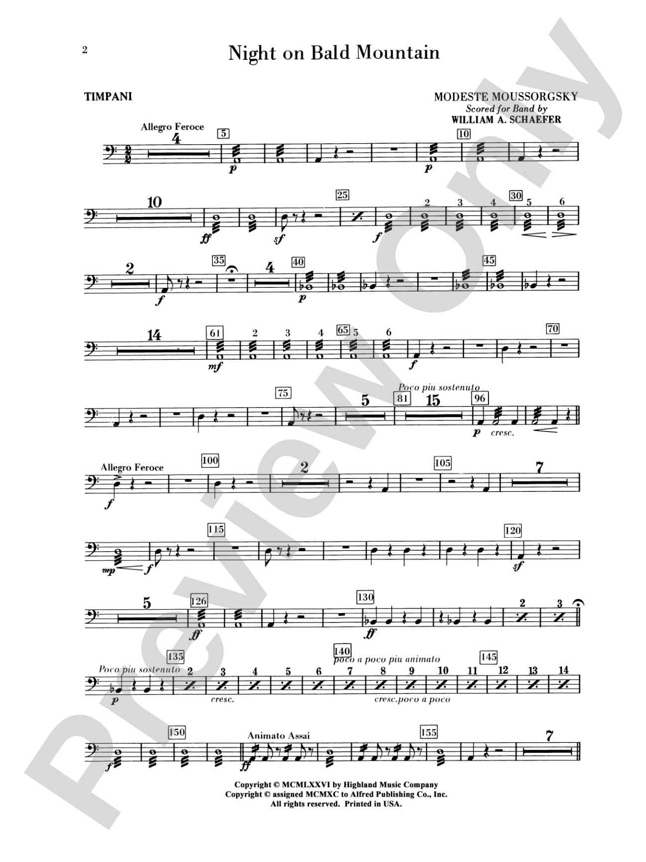 Night on Bald Mountain: Timpani