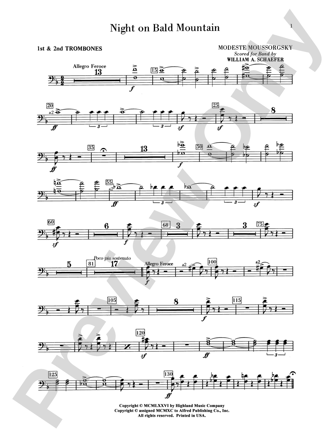 Night on Bald Mountain: 1st Trombone