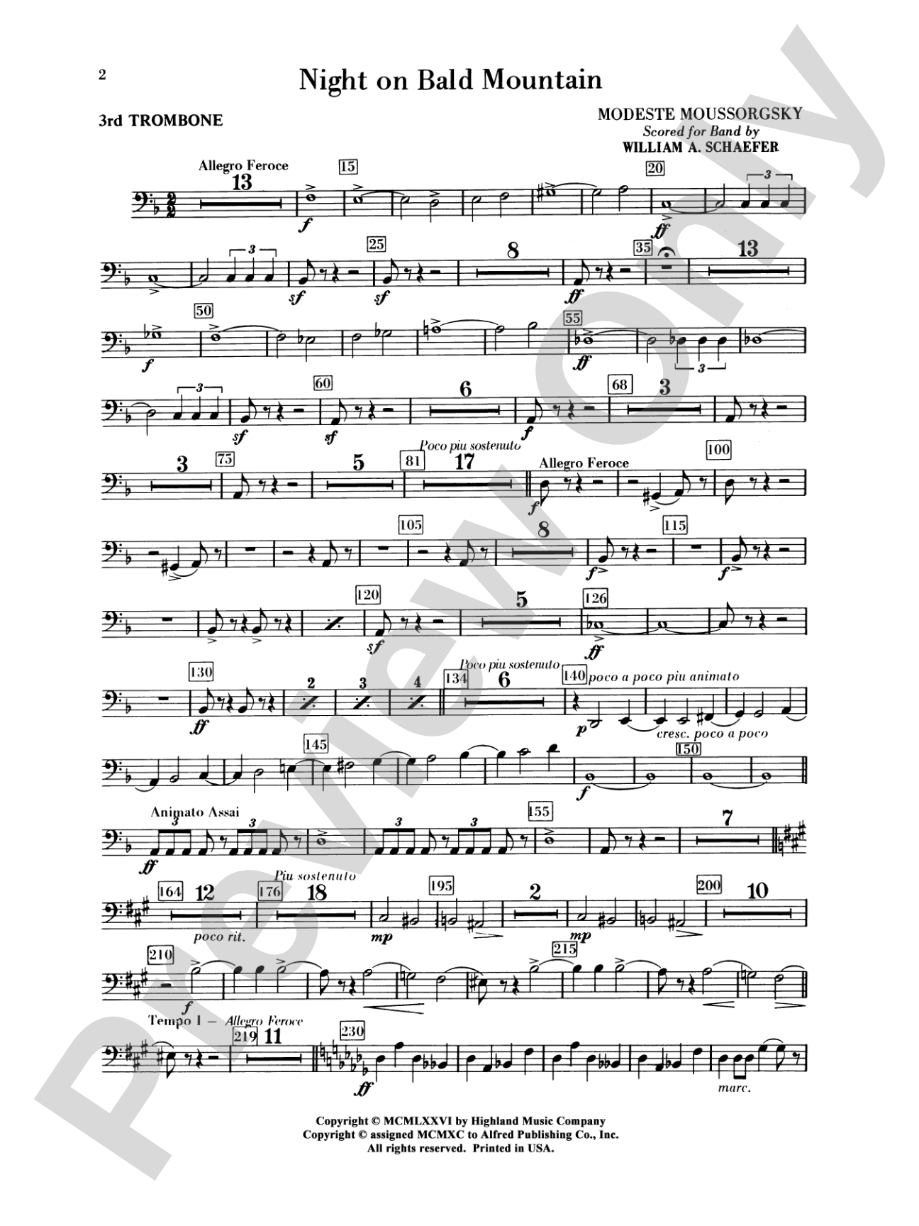 Night on Bald Mountain: 3rd Trombone