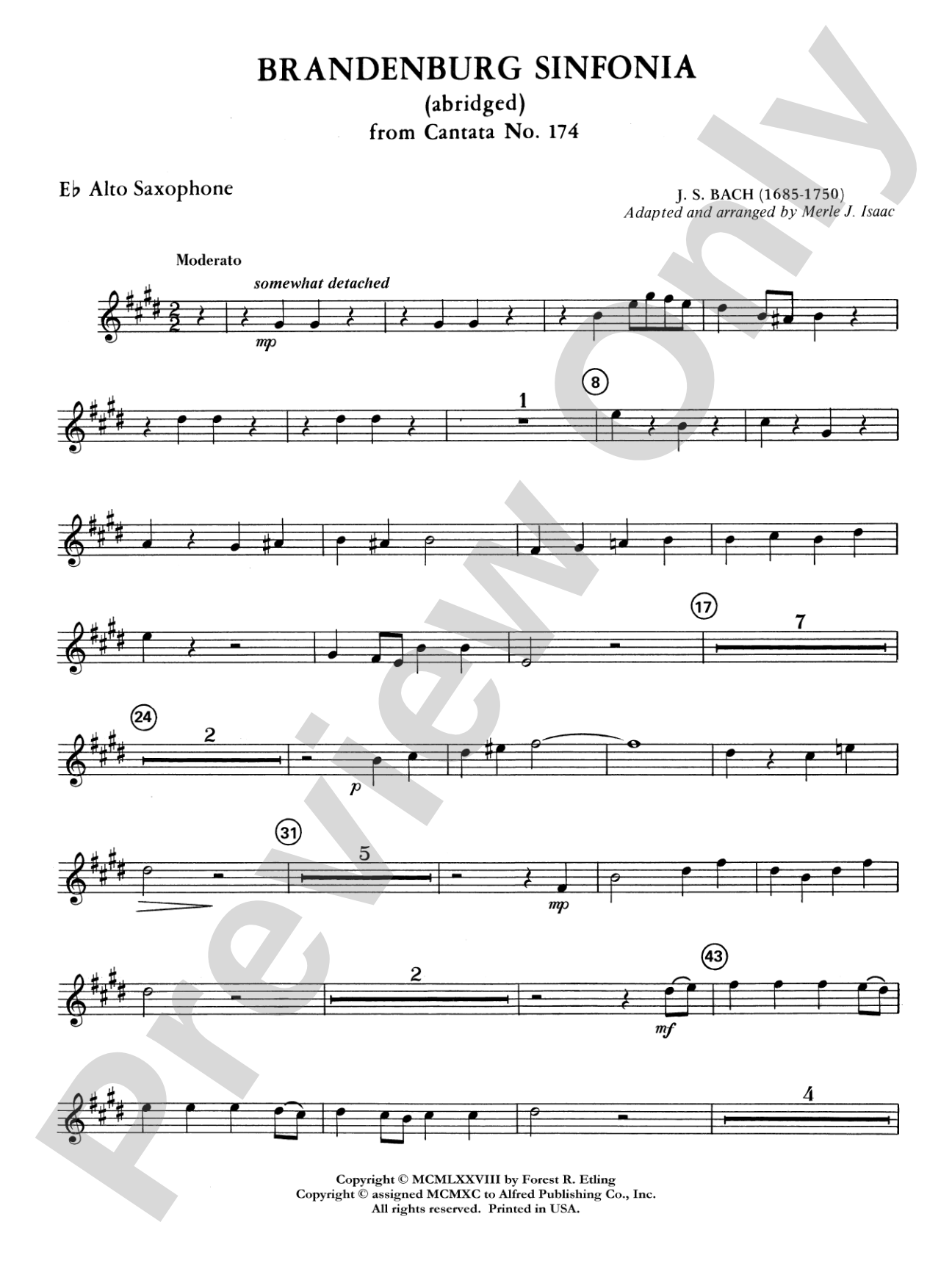 Brandenburg Sinfonia: E-flat Alto Saxophone