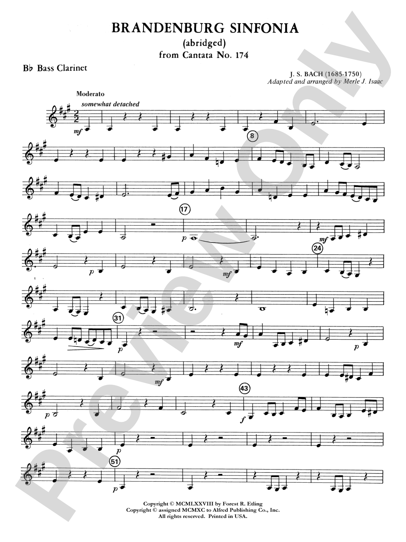 Brandenburg Sinfonia: B-flat Bass Clarinet