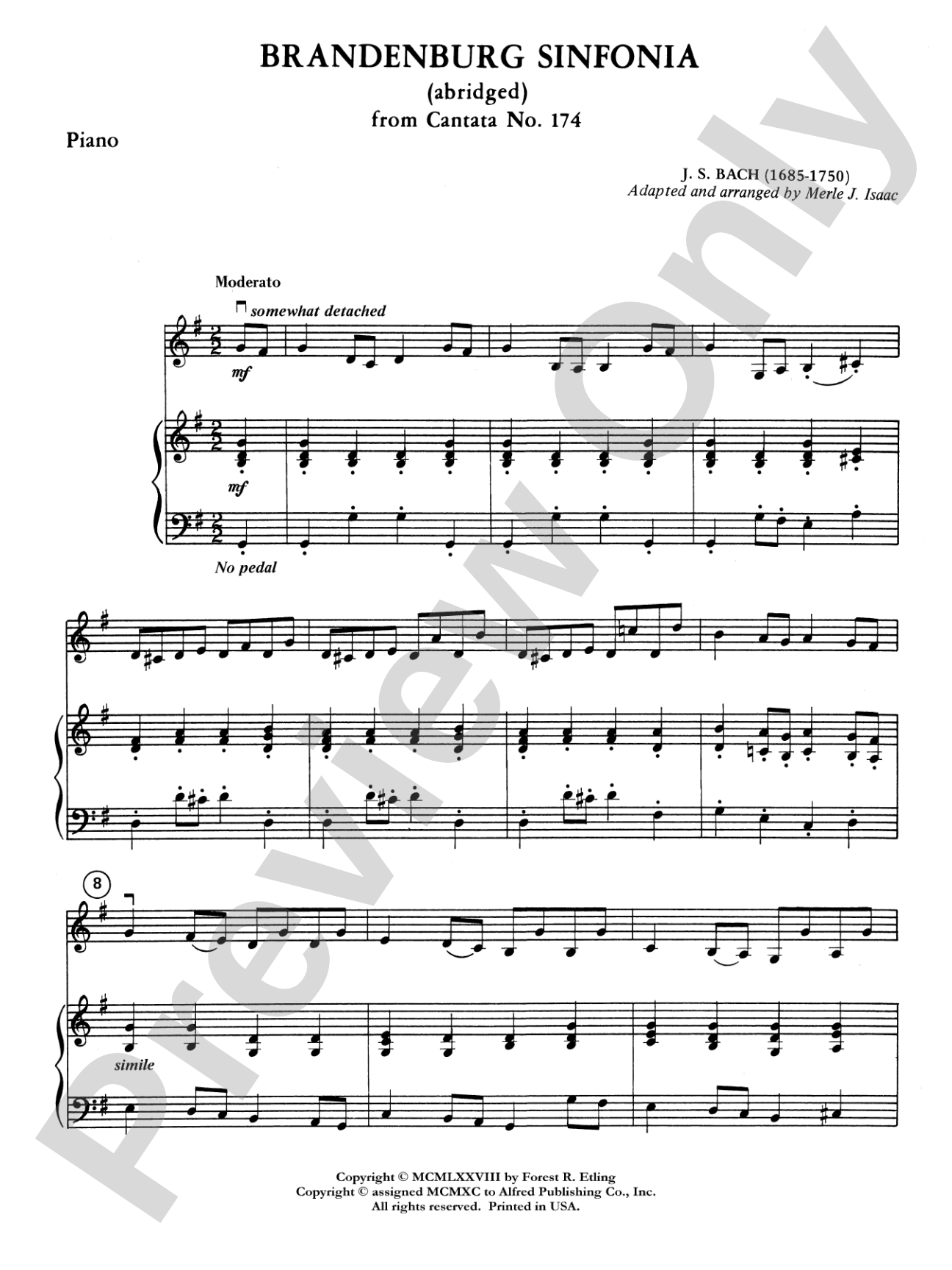 Brandenburg Sinfonia: Piano Accompaniment