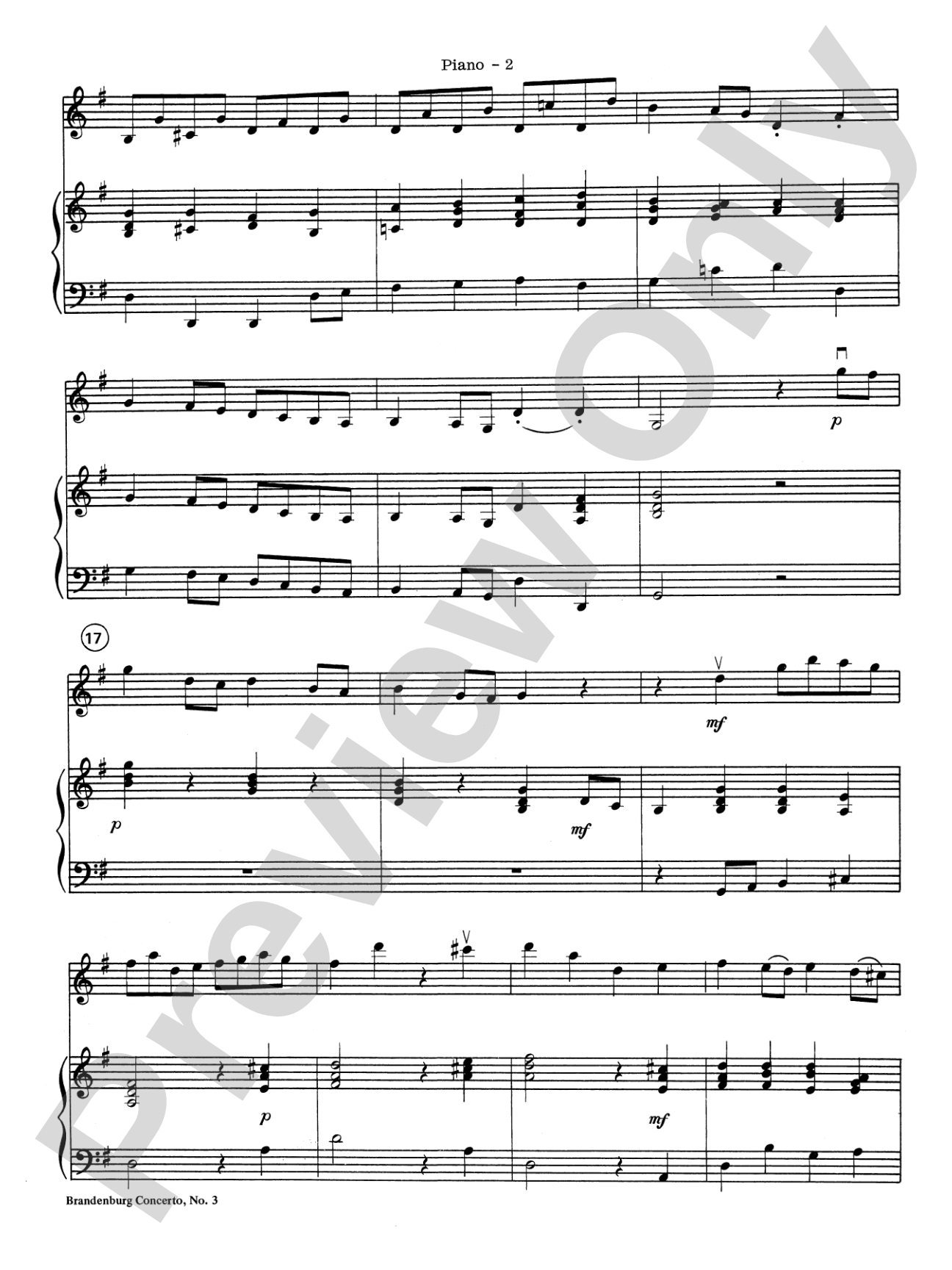 Brandenburg Sinfonia: Piano Accompaniment