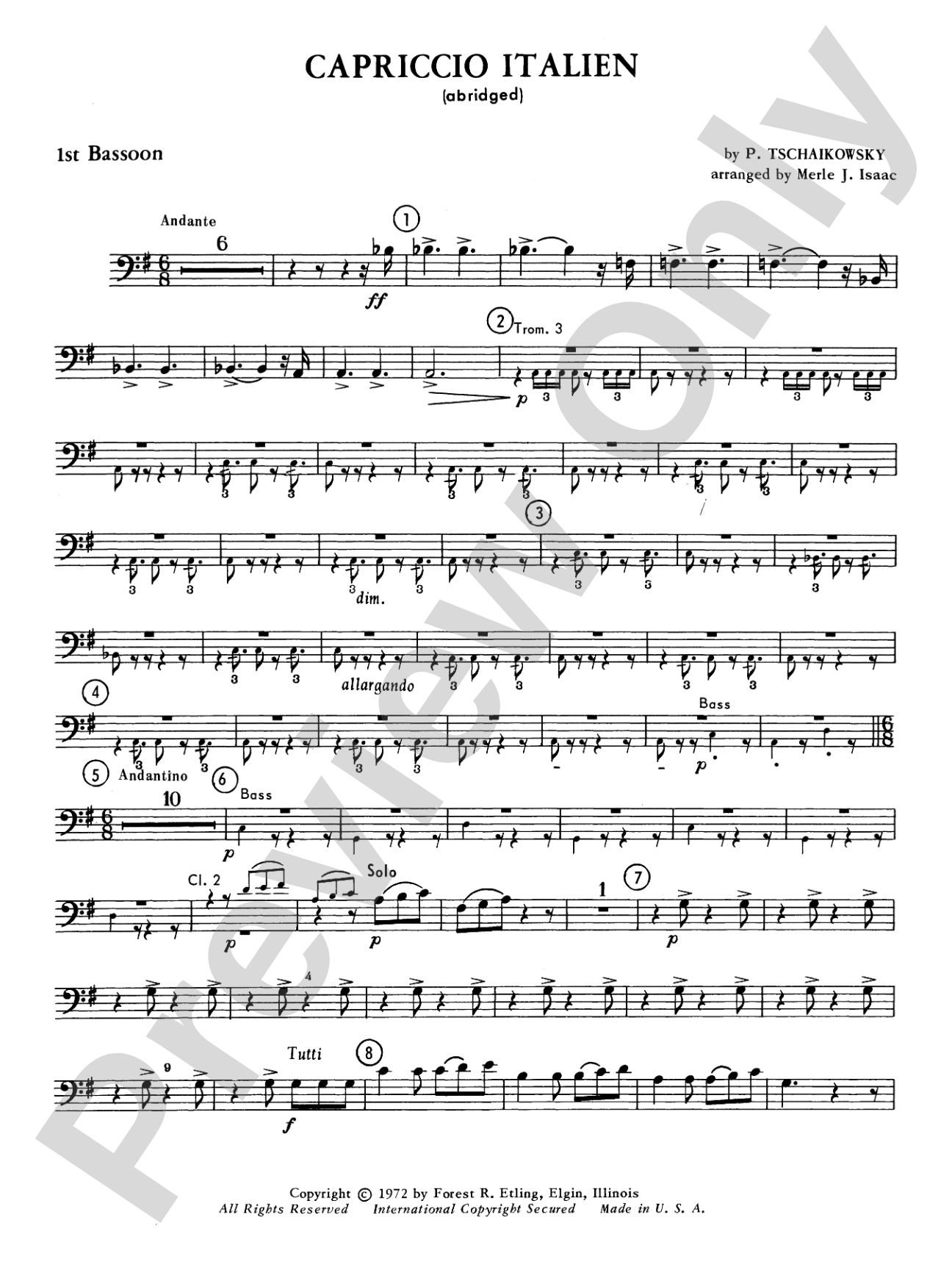 Capriccio Italienne: Bassoon