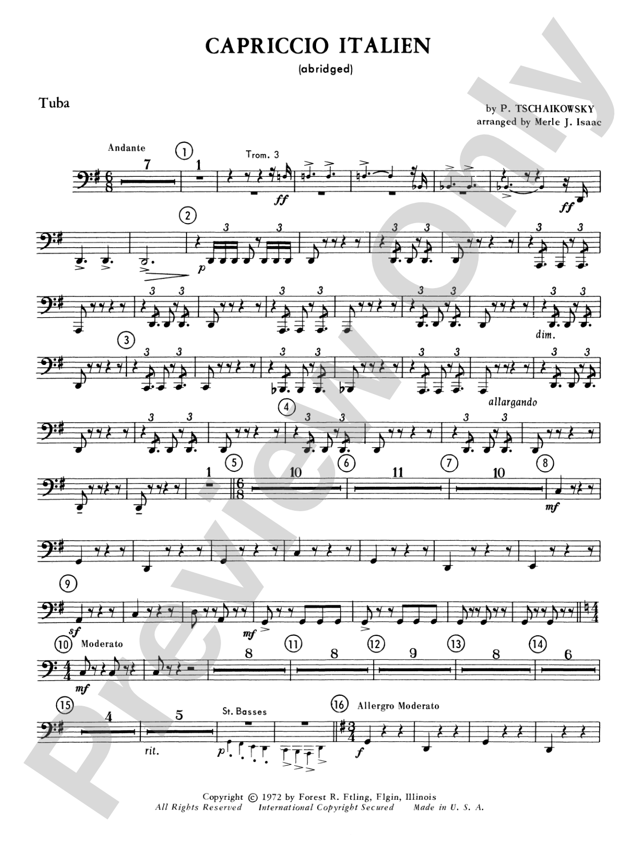 Capriccio Italienne: Tuba