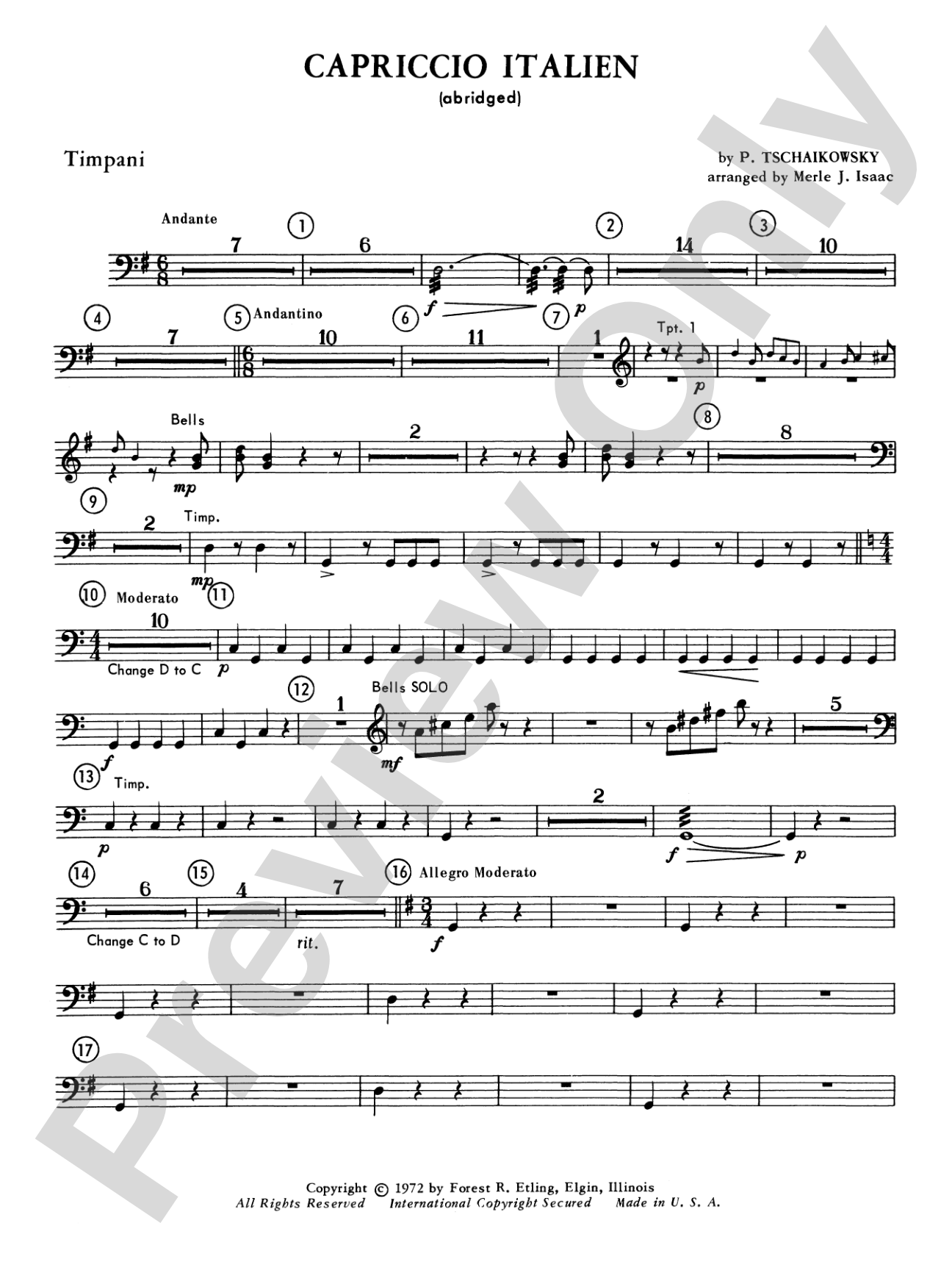 Capriccio Italienne: Timpani