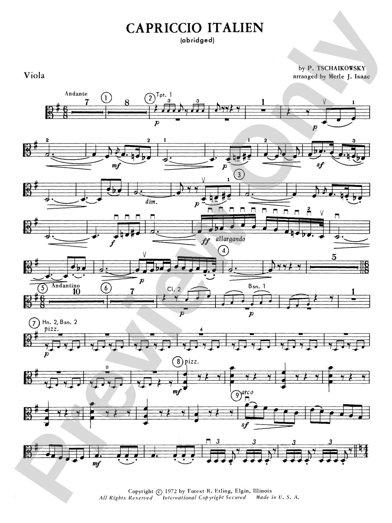 Capriccio Italienne: Viola