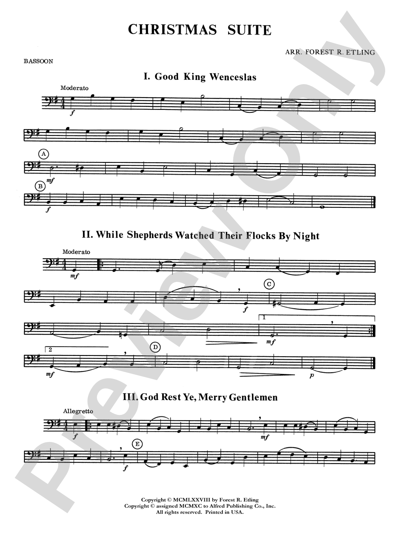 Christmas Suite: Bassoon