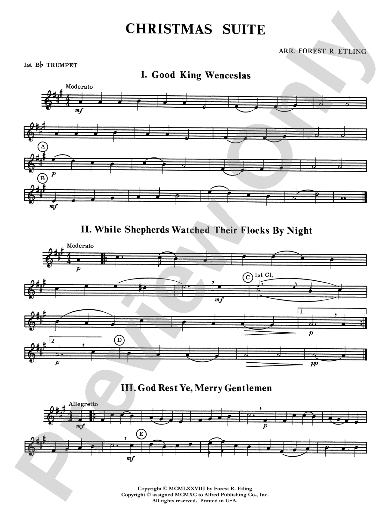 Christmas Suite: 1st B-flat Trumpet