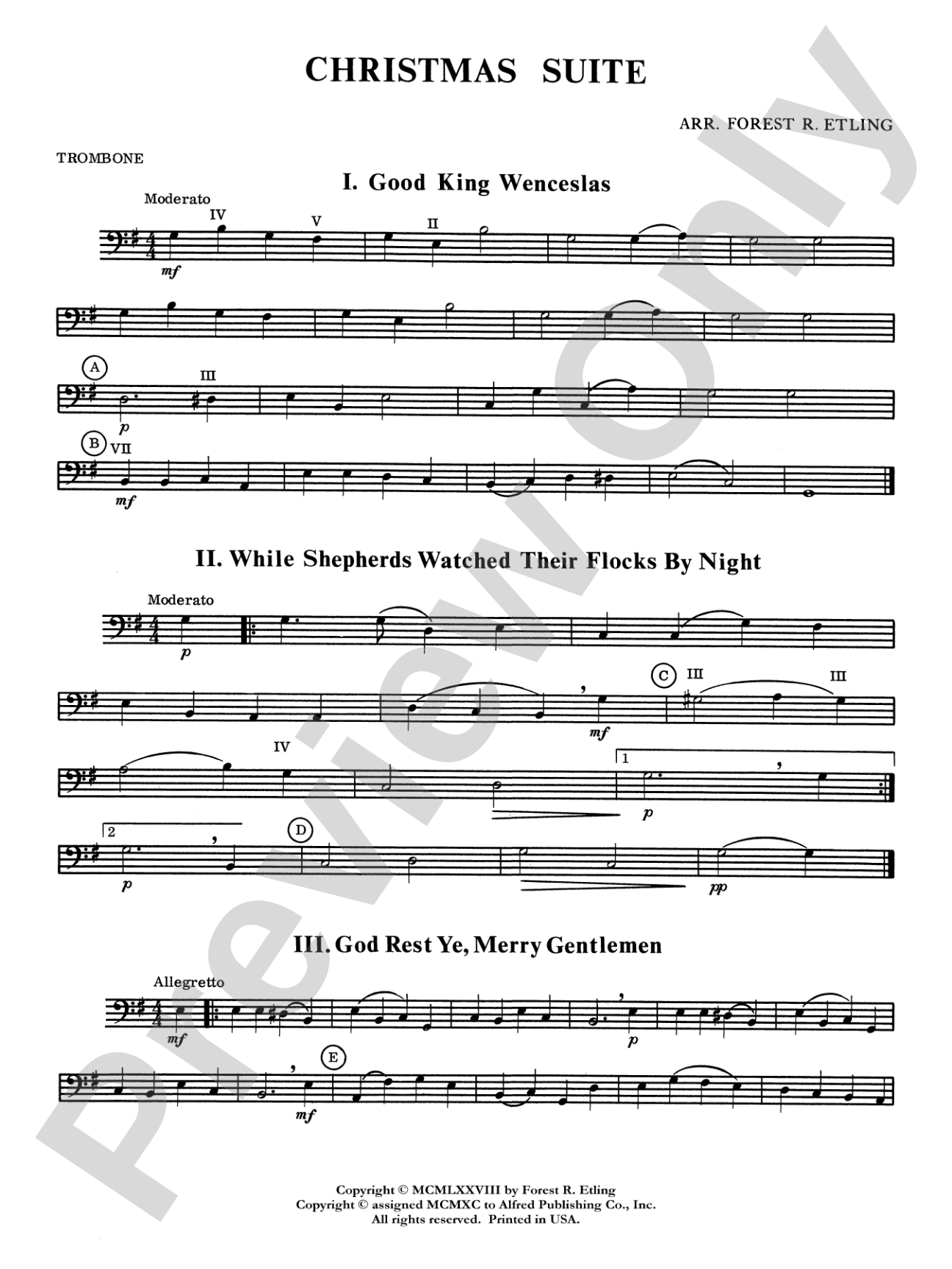 Christmas Suite: 1st Trombone