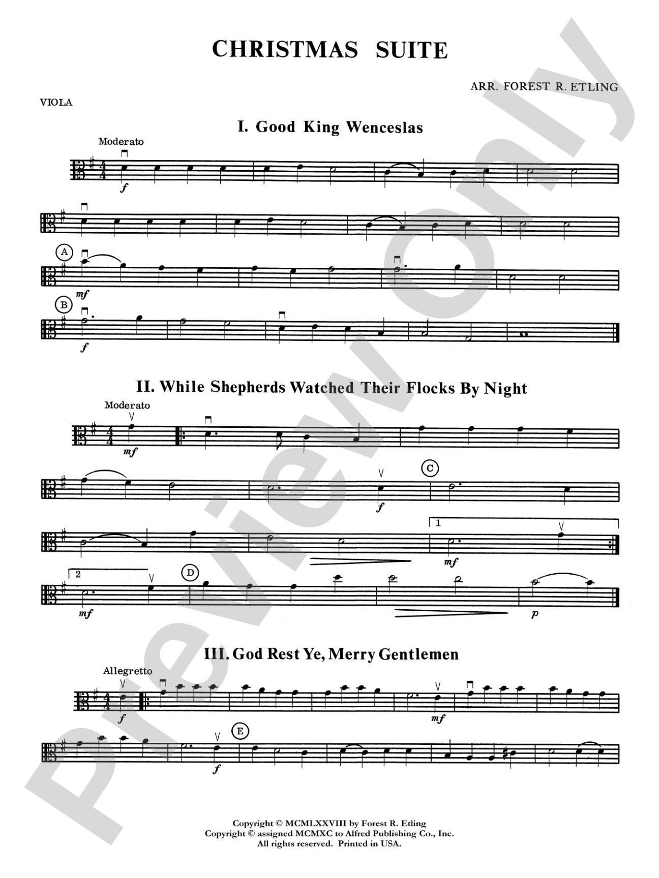 Christmas Suite: Viola