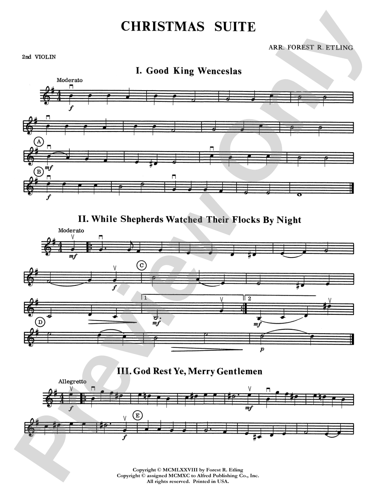 Christmas Suite: 2nd Violin