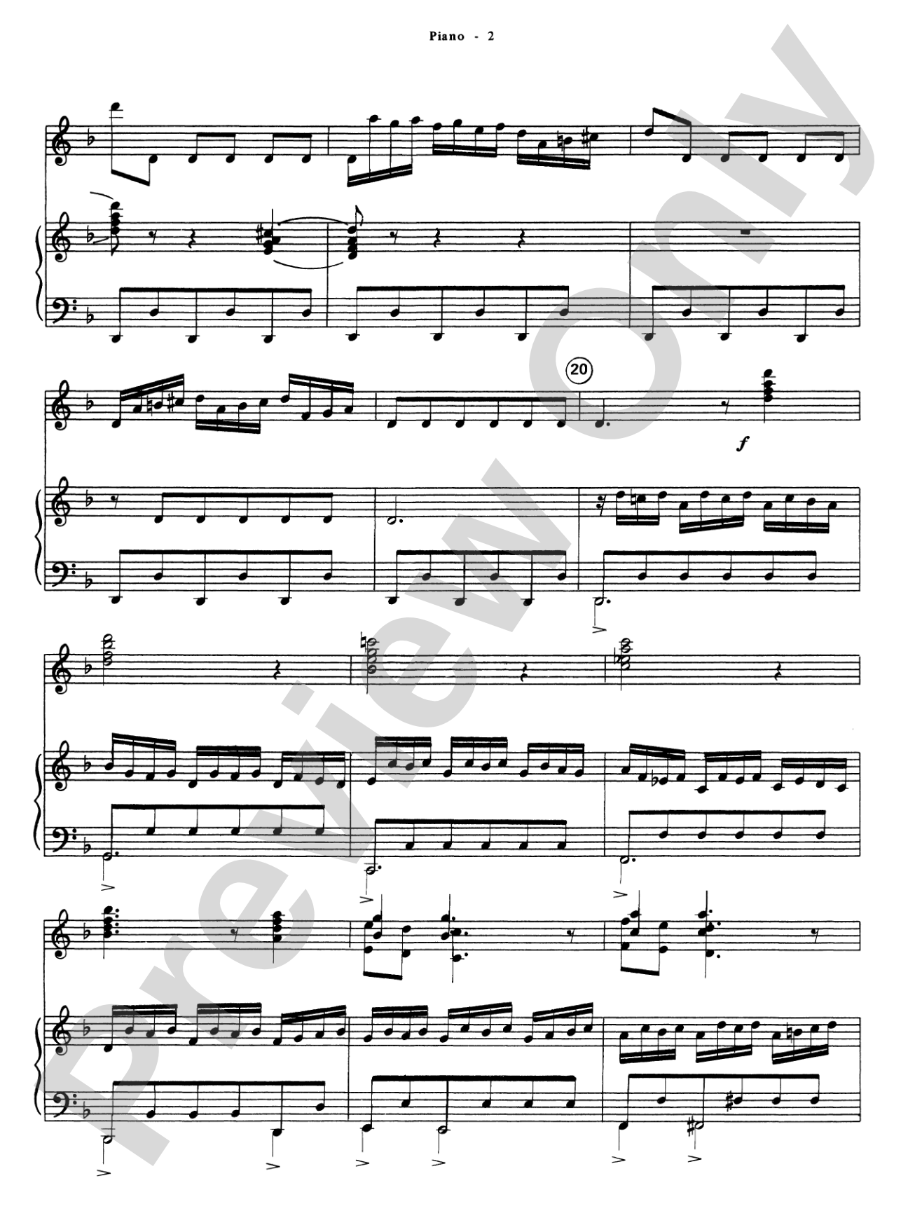 Concerto Grosso in D Minor: Piano Accompaniment