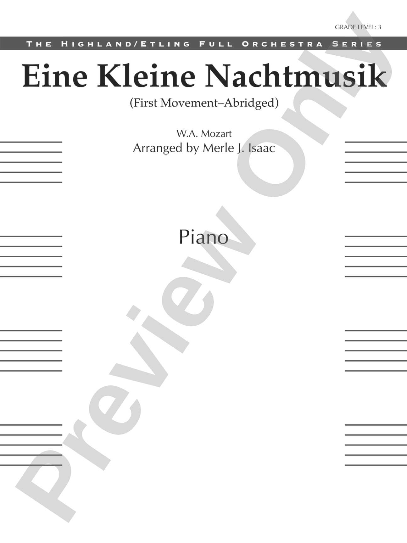 Eine Kleine Nachtmusik, 1st Movement: Piano Accompaniment