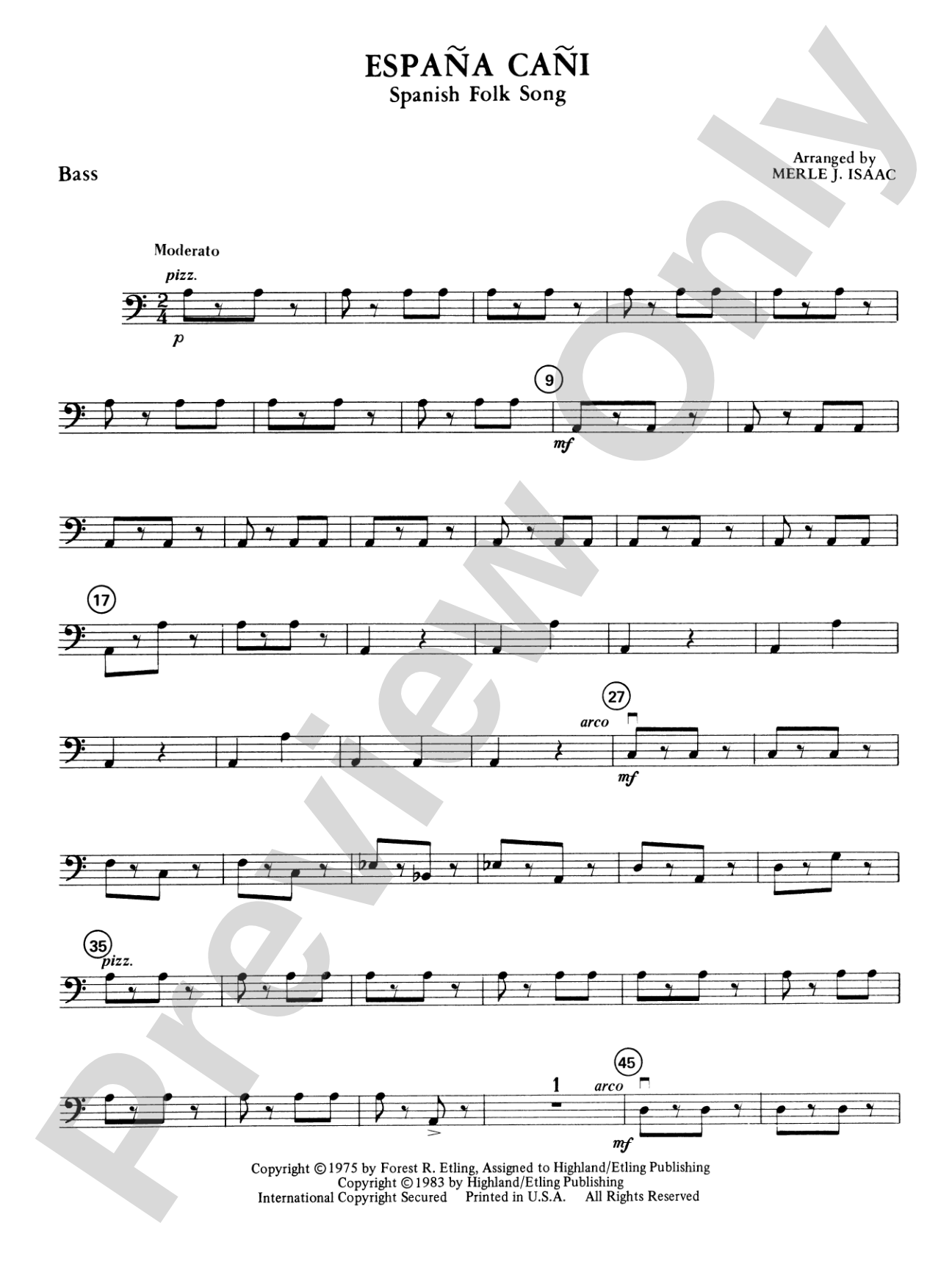 España Cañi: String Bass