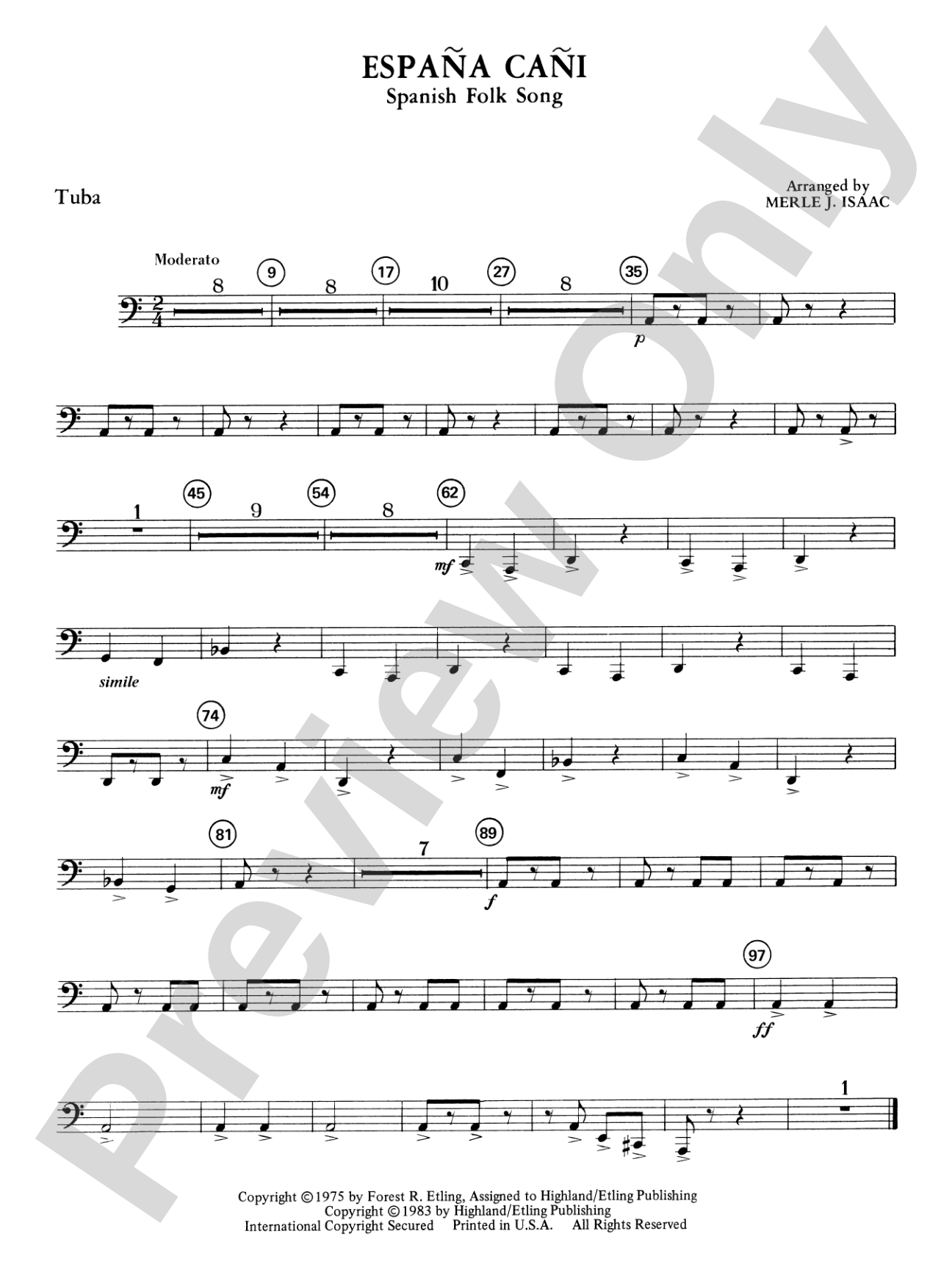 España Cañi: Tuba