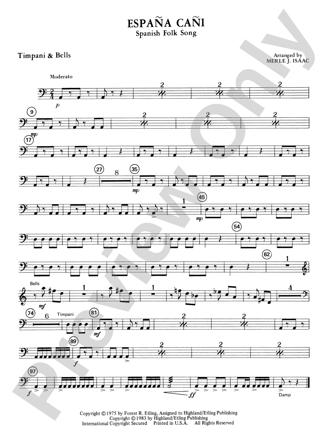 España Cañi: Timpani