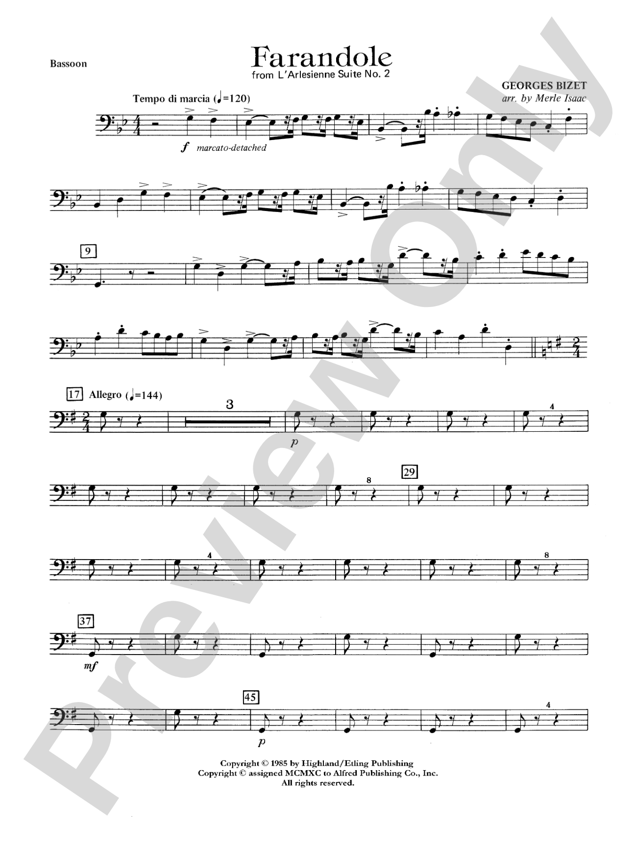 Farandole: Bassoon