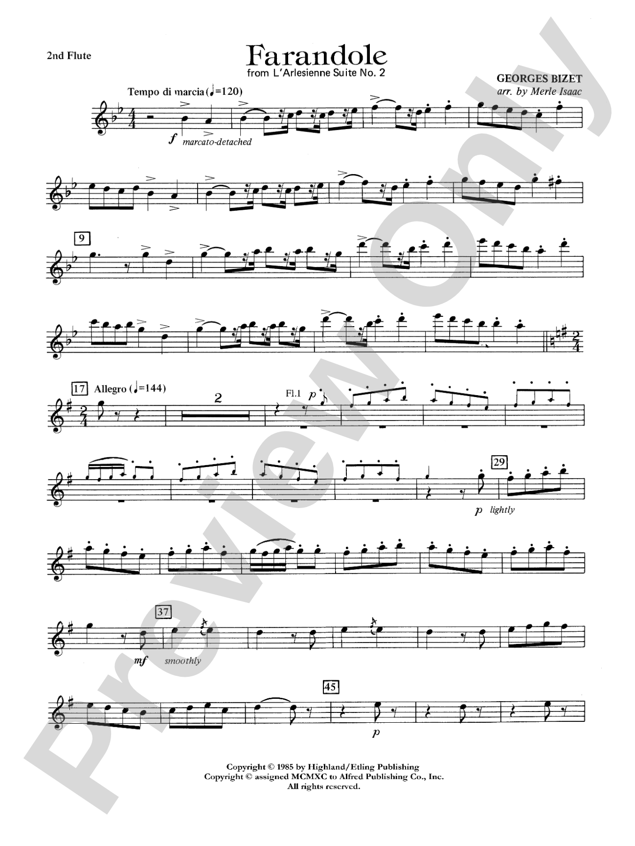 Farandole: 2nd Flute