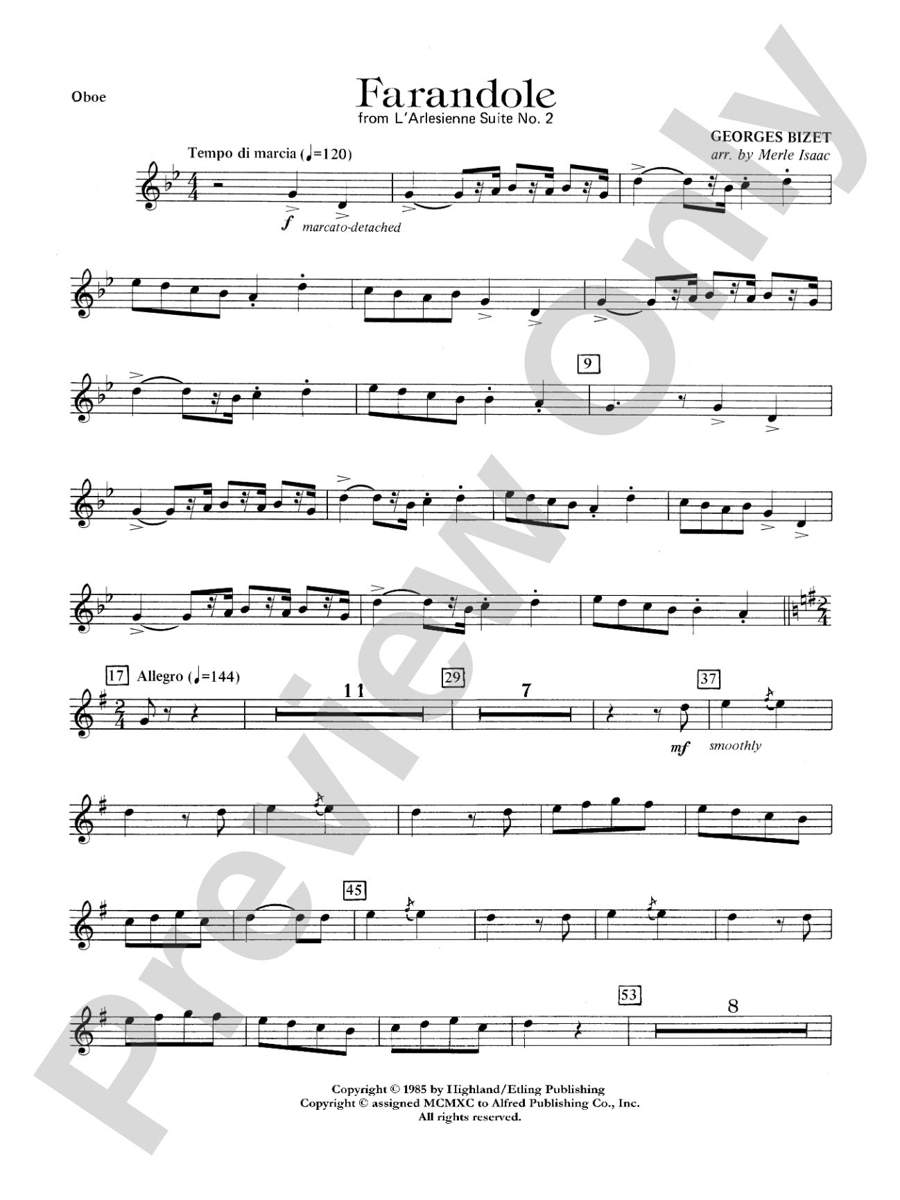 Farandole: Oboe