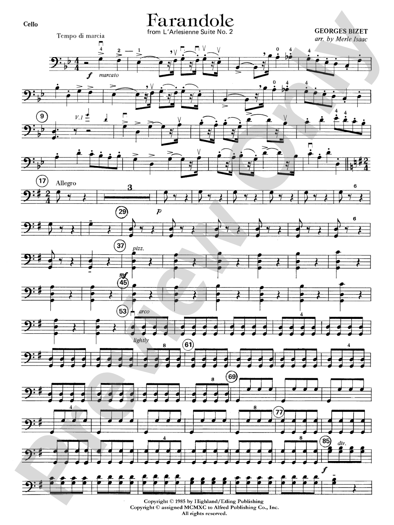 Farandole: Cello