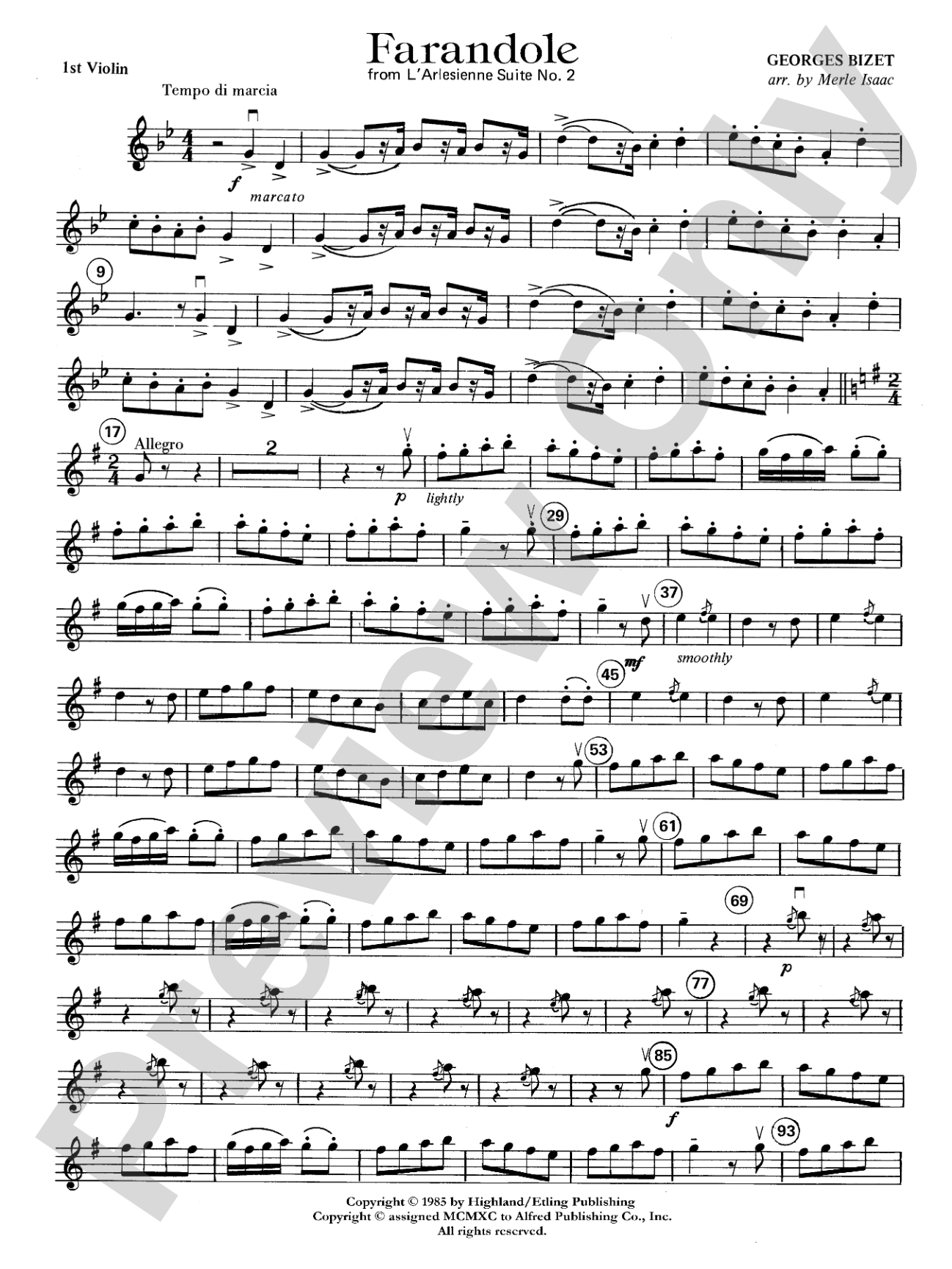 Farandole: 1st Violin