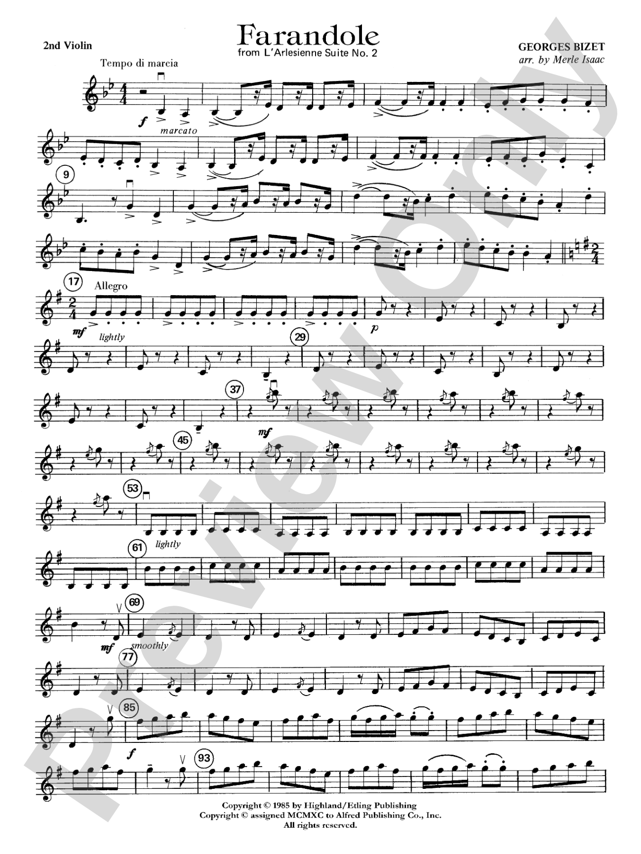 Farandole: 2nd Violin
