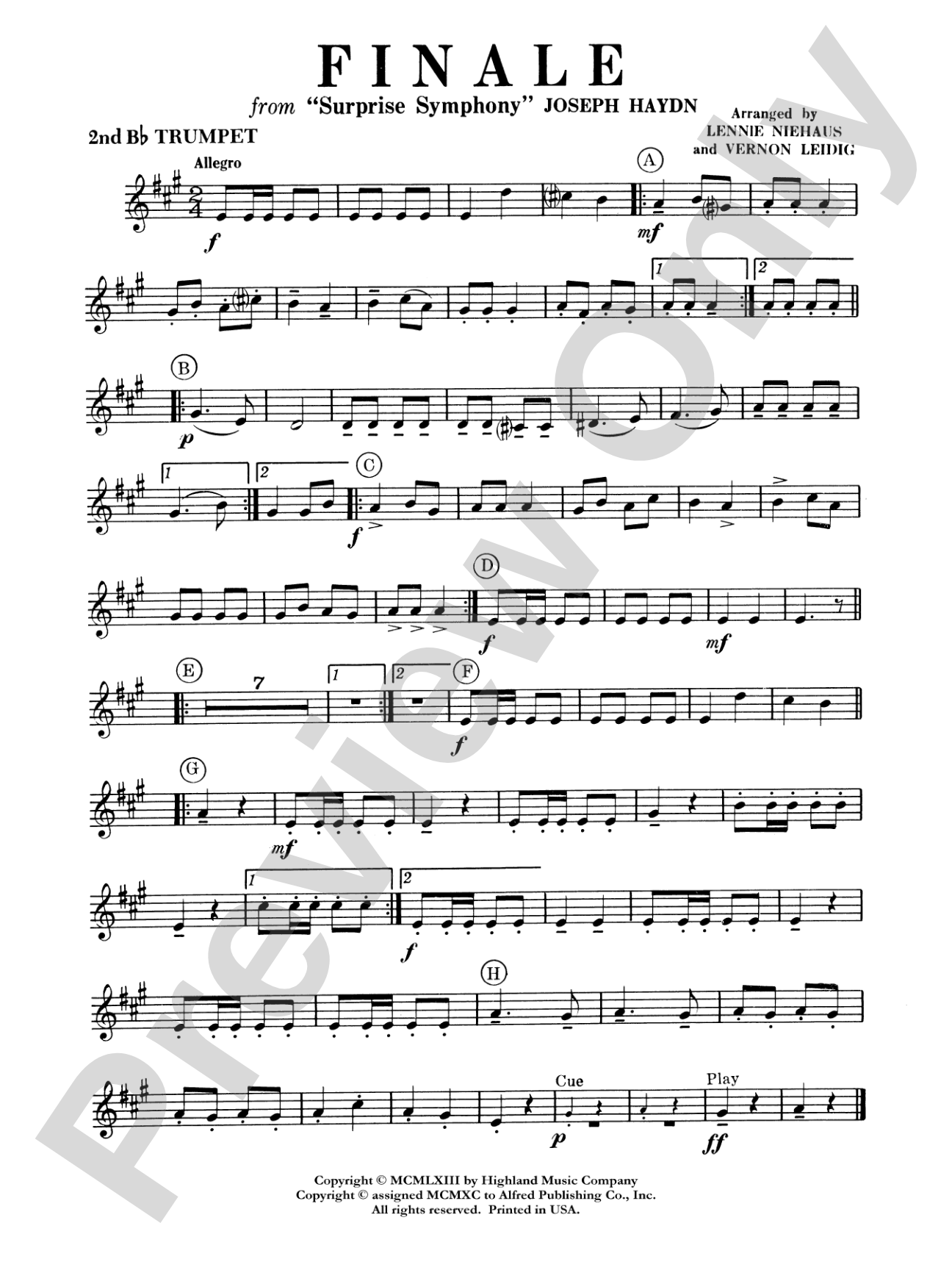 Surprise Symphony Finale: 2nd B-flat Trumpet