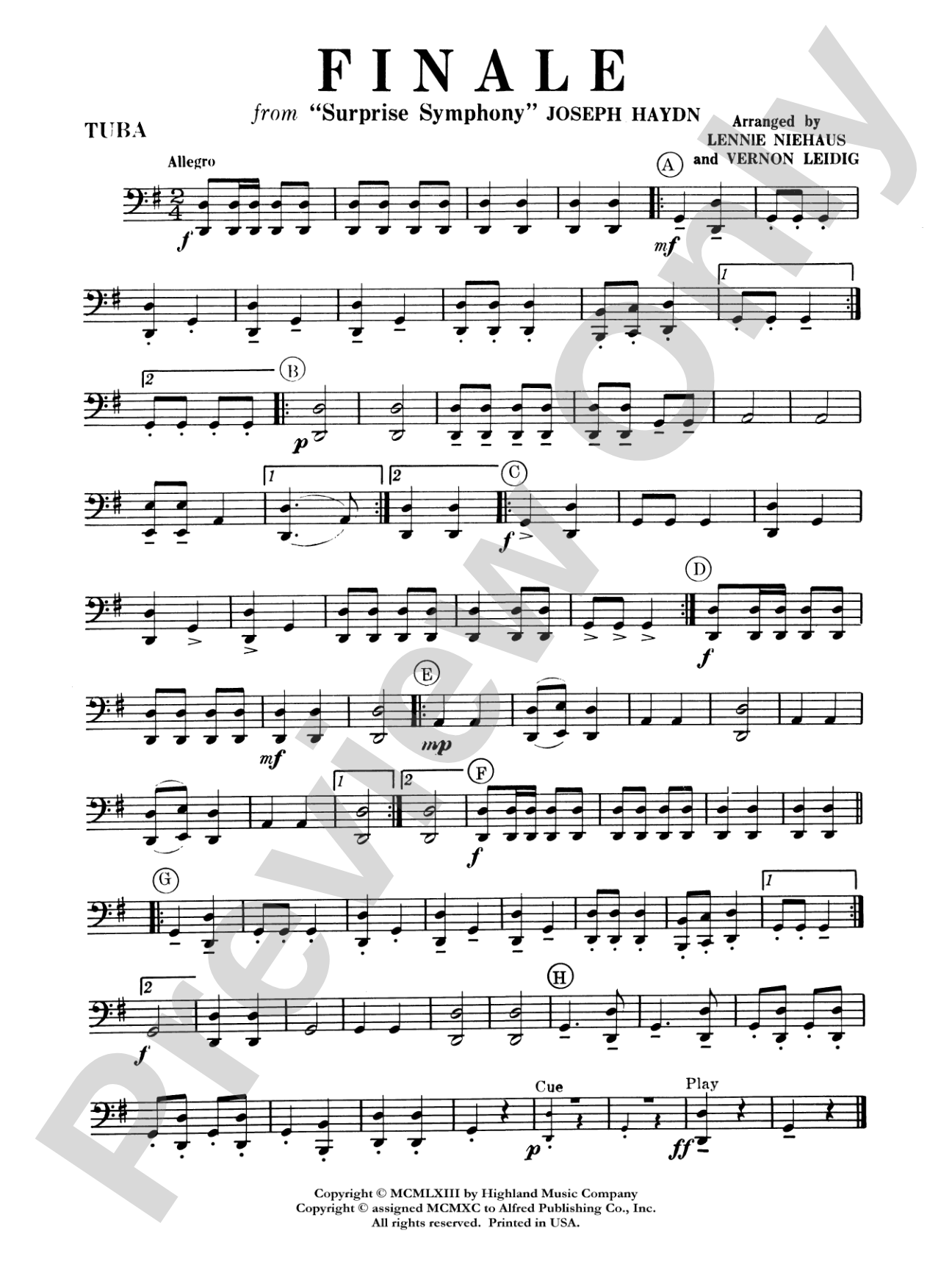 Surprise Symphony Finale: Tuba