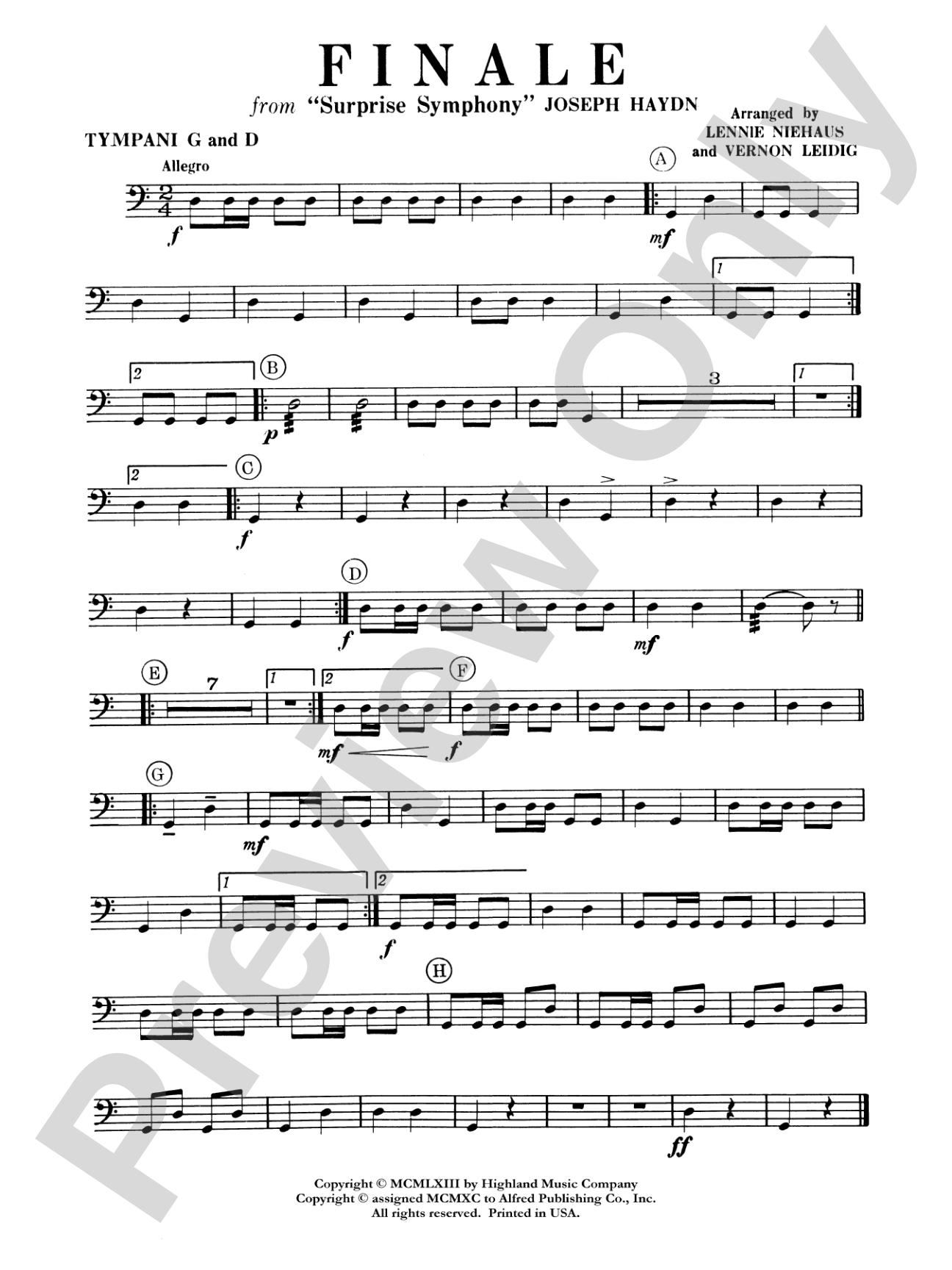 Surprise Symphony Finale: Timpani