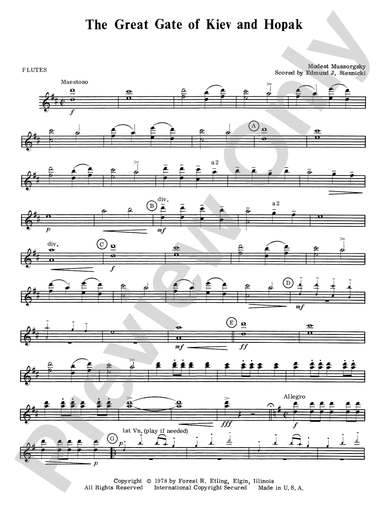 Great Gate of Kiev & Hopak: Flute