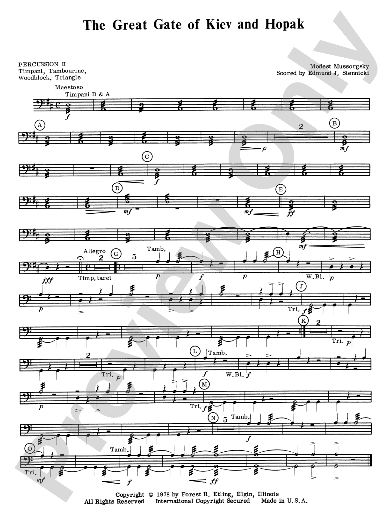 Great Gate of Kiev & Hopak: 2nd Percussion
