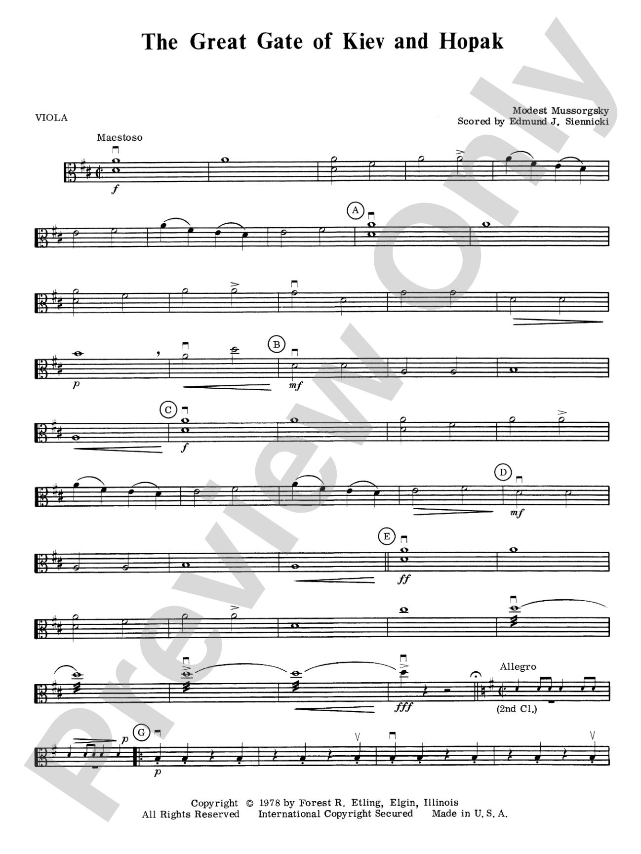 Great Gate of Kiev & Hopak: Viola