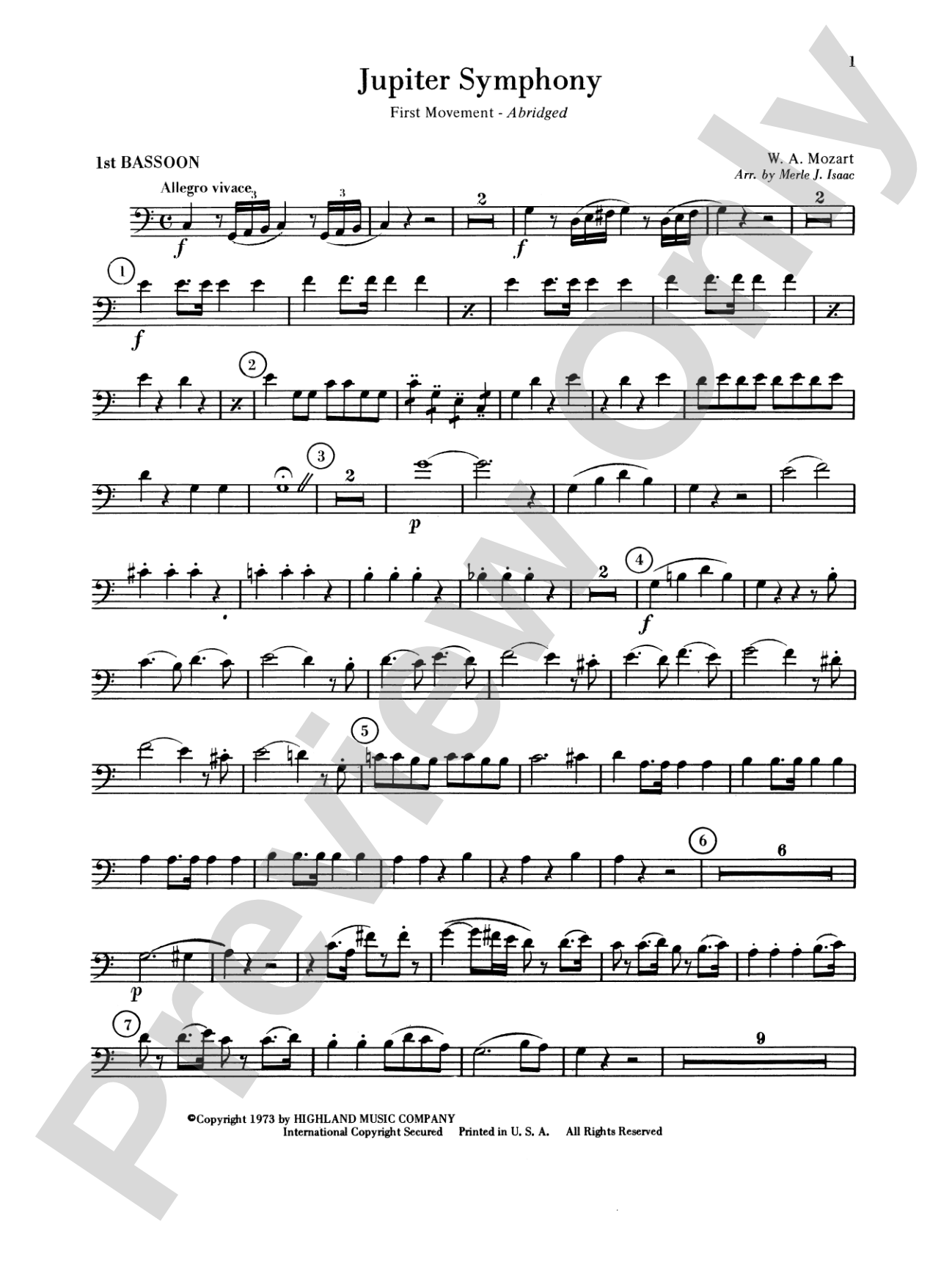 Jupiter Symphony, 1st Movement: Bassoon