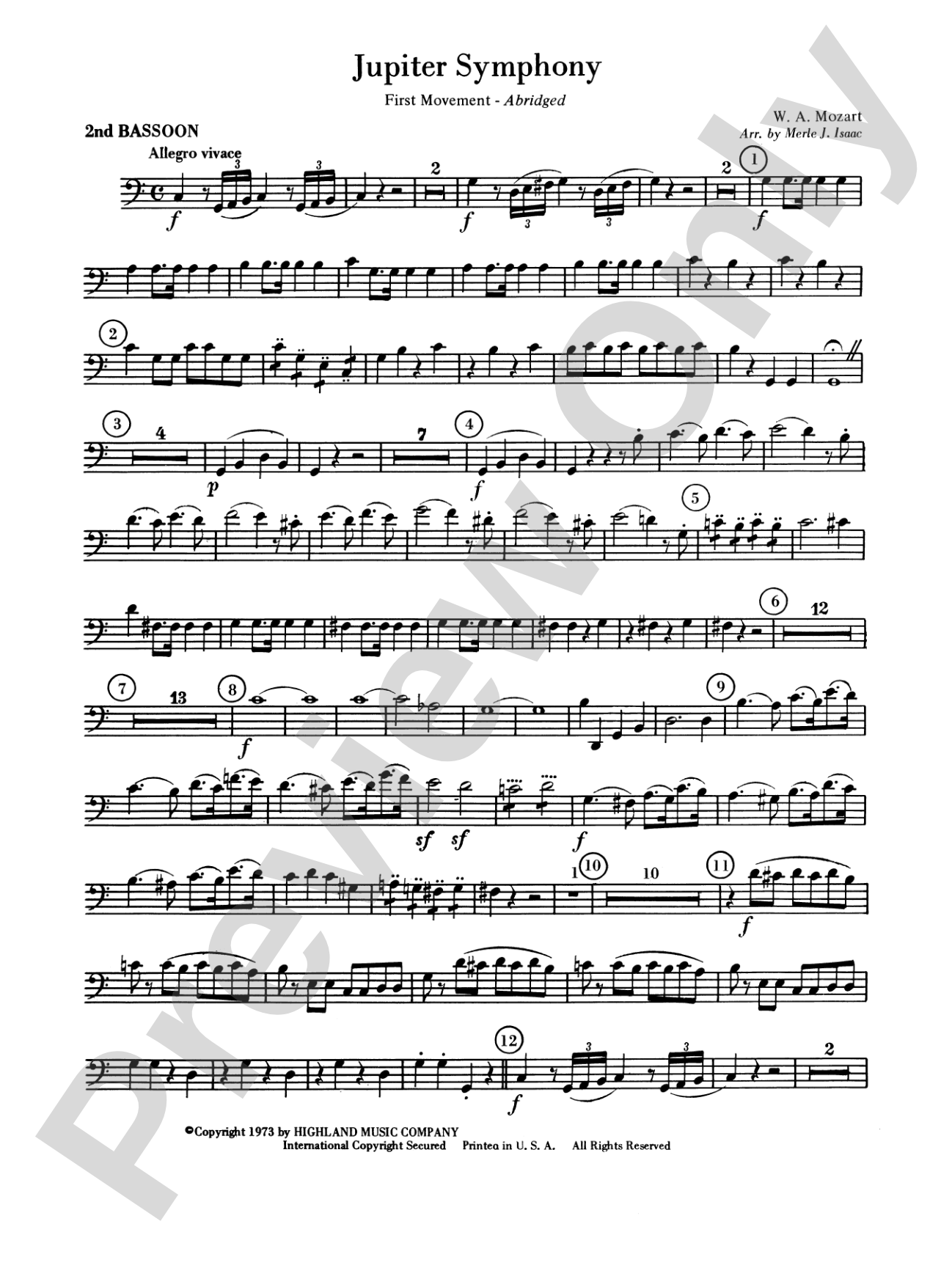 Jupiter Symphony, 1st Movement: 2nd Bassoon