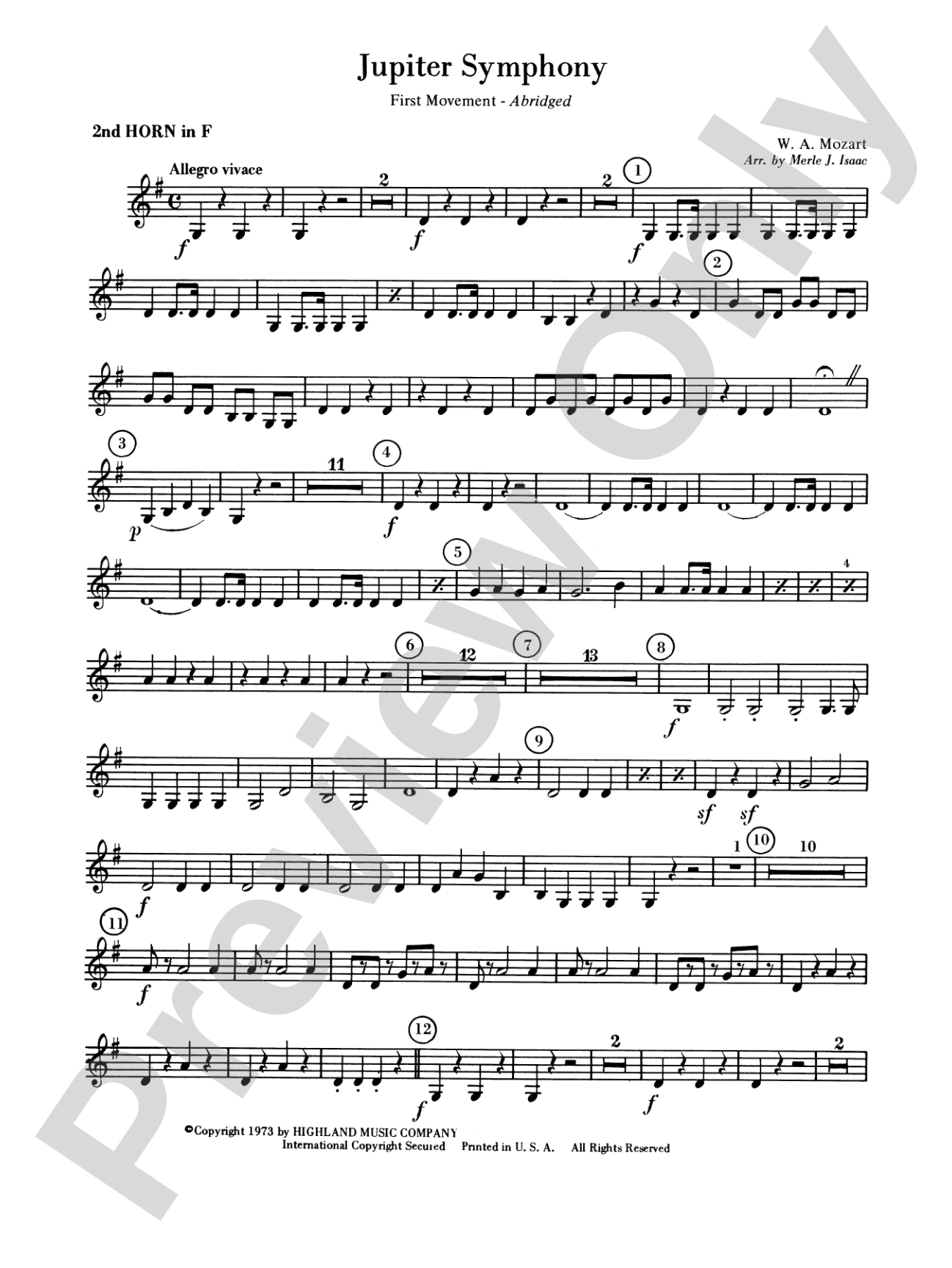 Jupiter Symphony, 1st Movement: 2nd F Horn