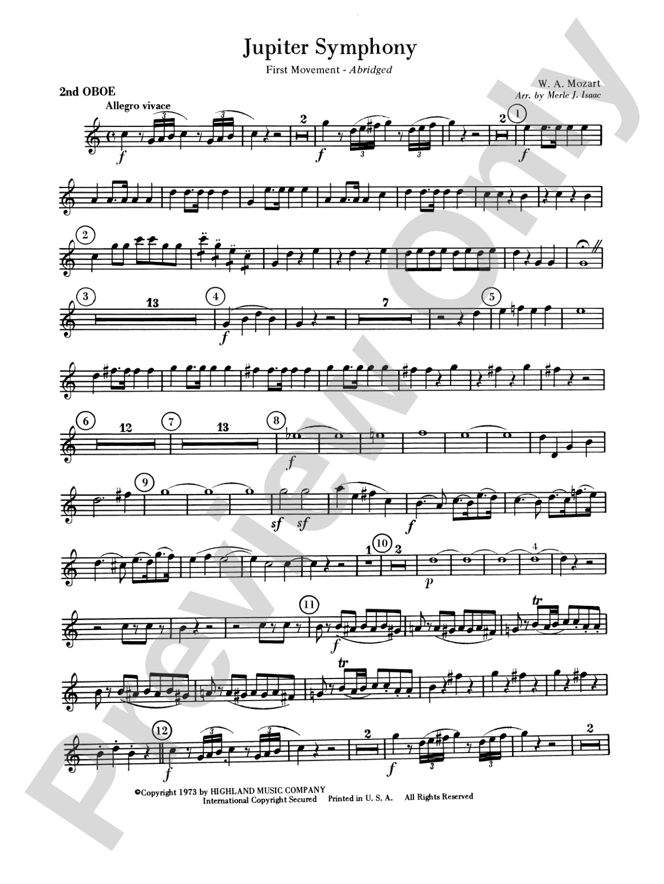 Jupiter Symphony, 1st Movement: 2nd Oboe