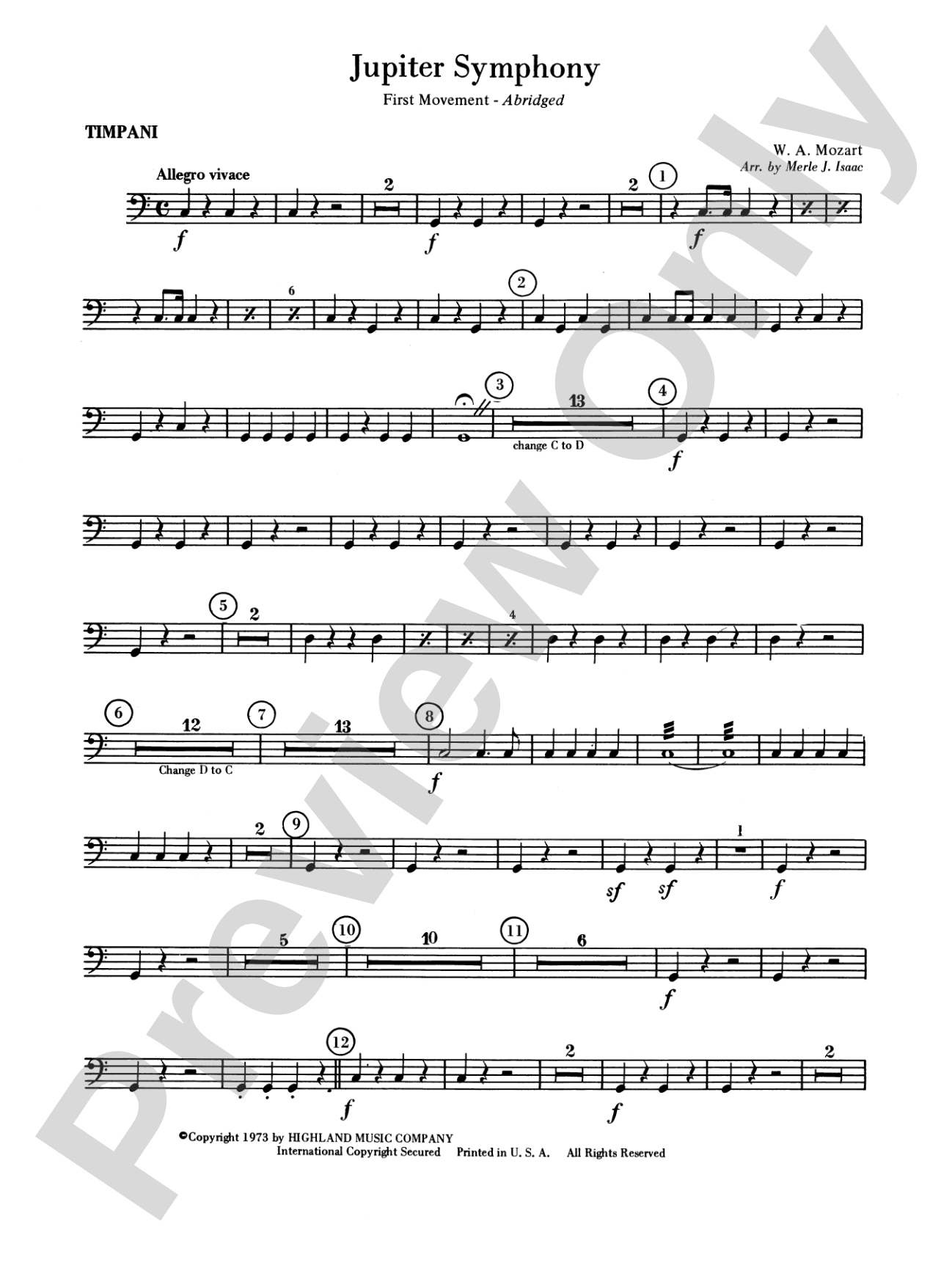 Jupiter Symphony, 1st Movement: Timpani