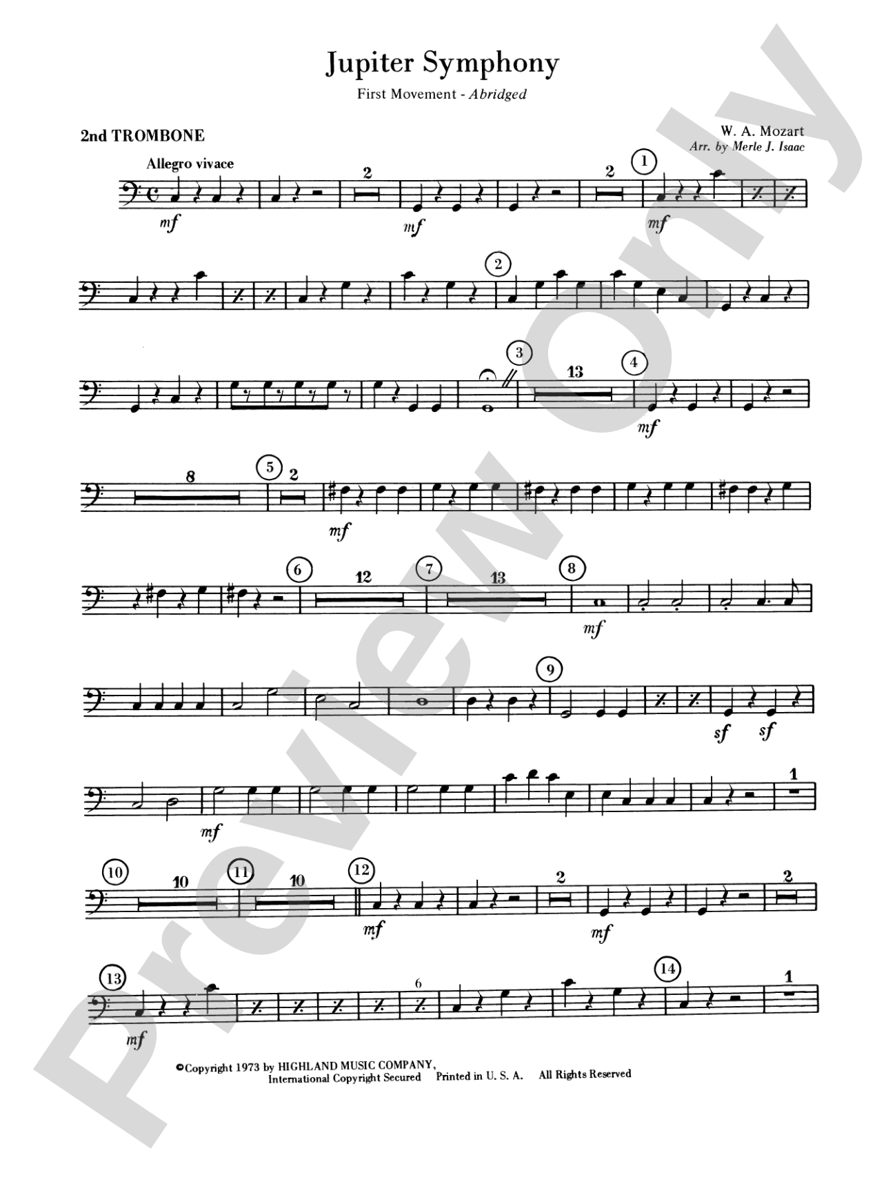 Jupiter Symphony, 1st Movement: 2nd Trombone