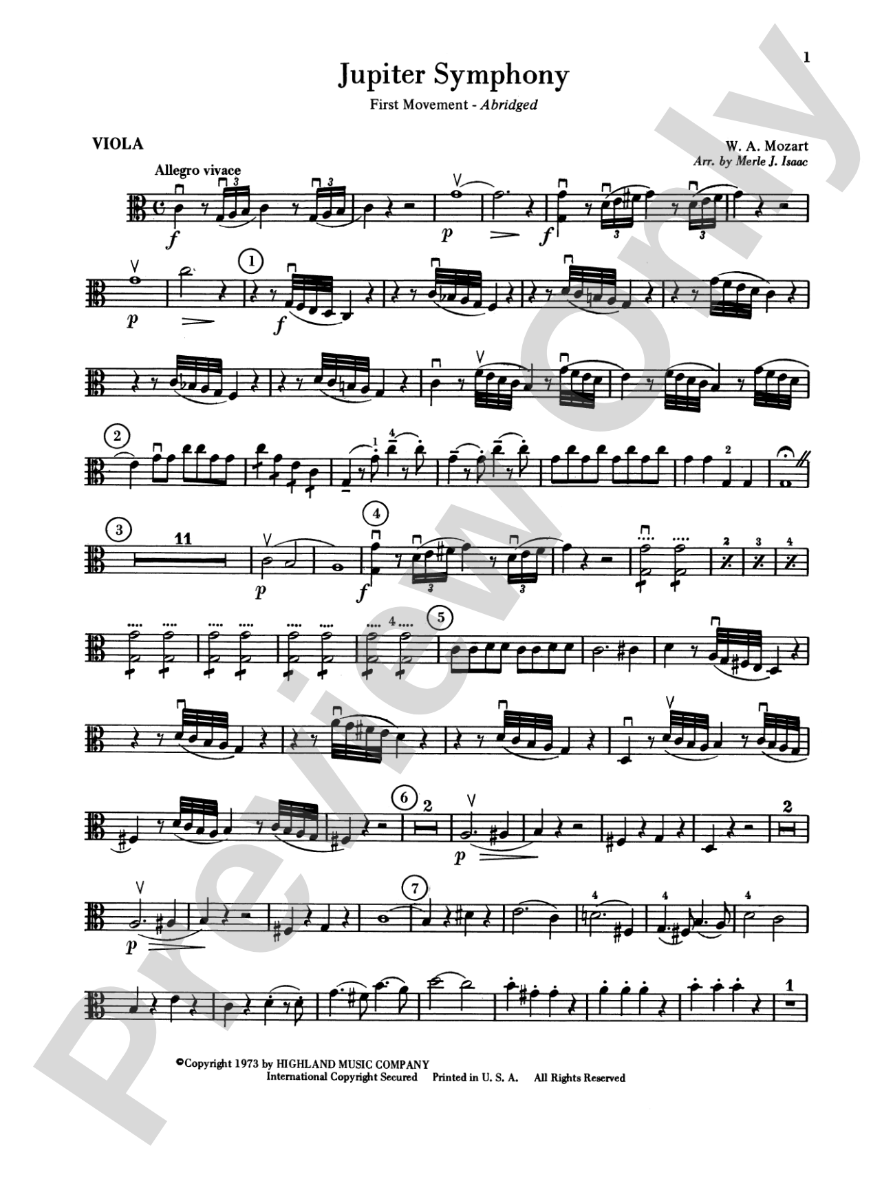 Jupiter Symphony, 1st Movement: Viola