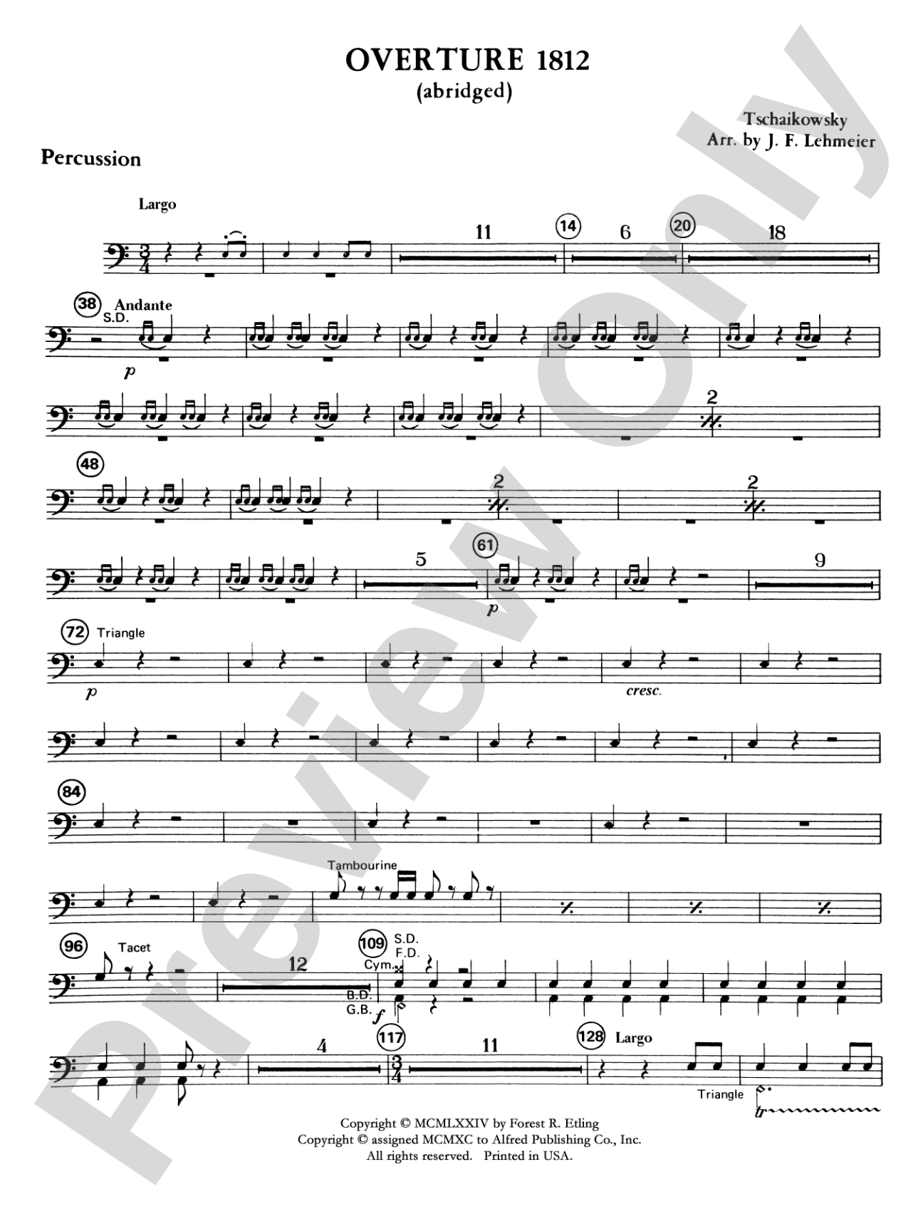 Overture 1812: 1st Percussion