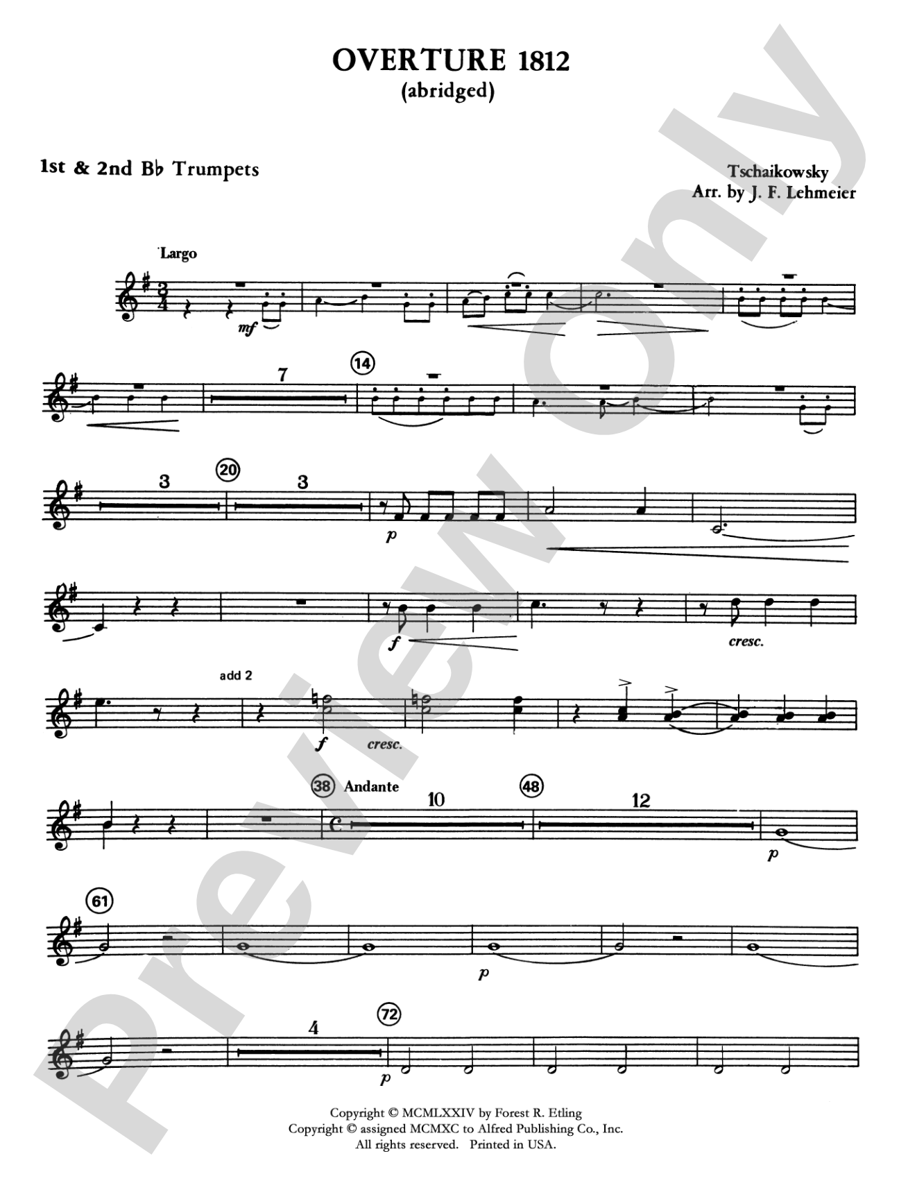 Overture 1812: 1st B-flat Trumpet